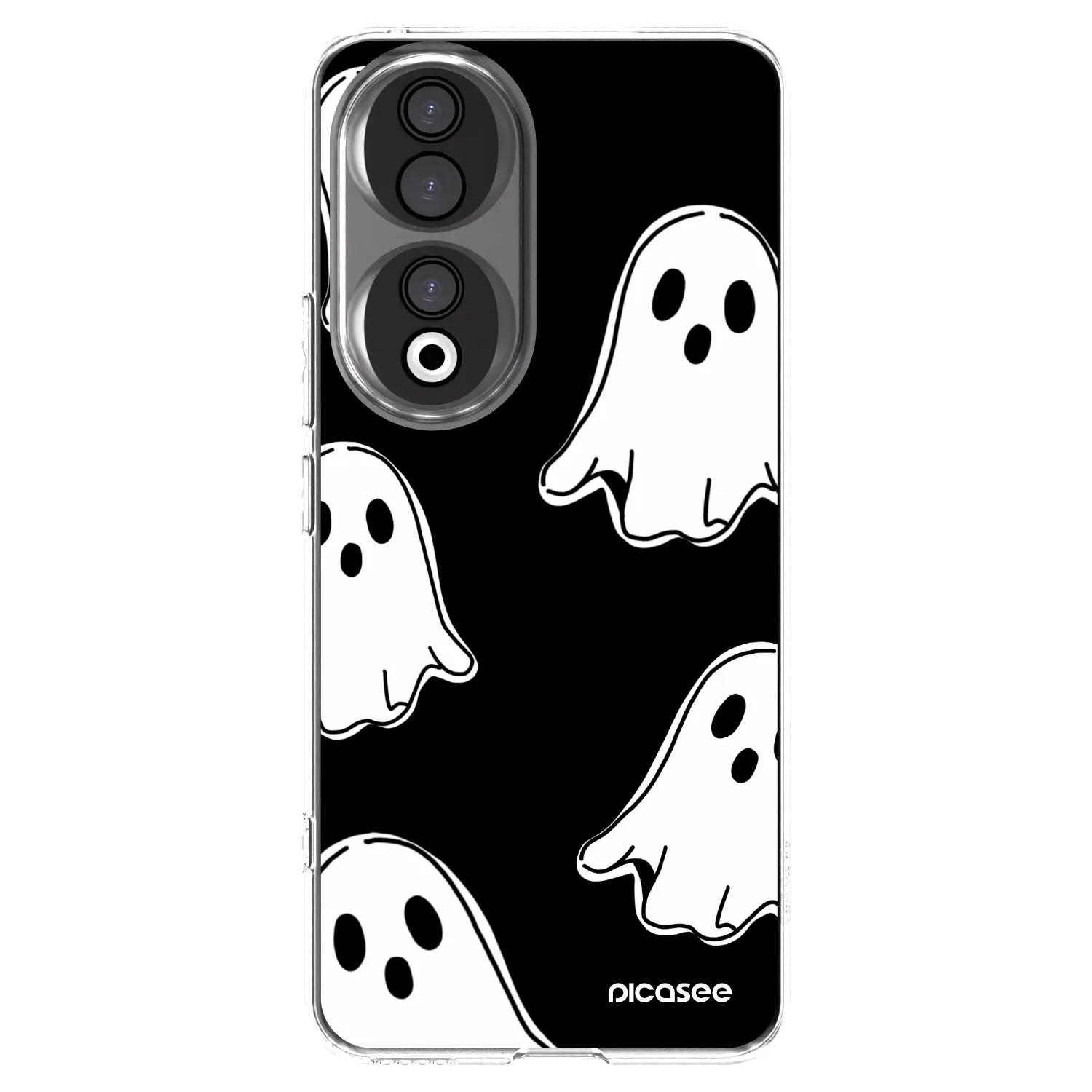 Picasee átlátszó szilikon tok az alábbi mobiltelefonokra Honor 90 5G - Black ghosts