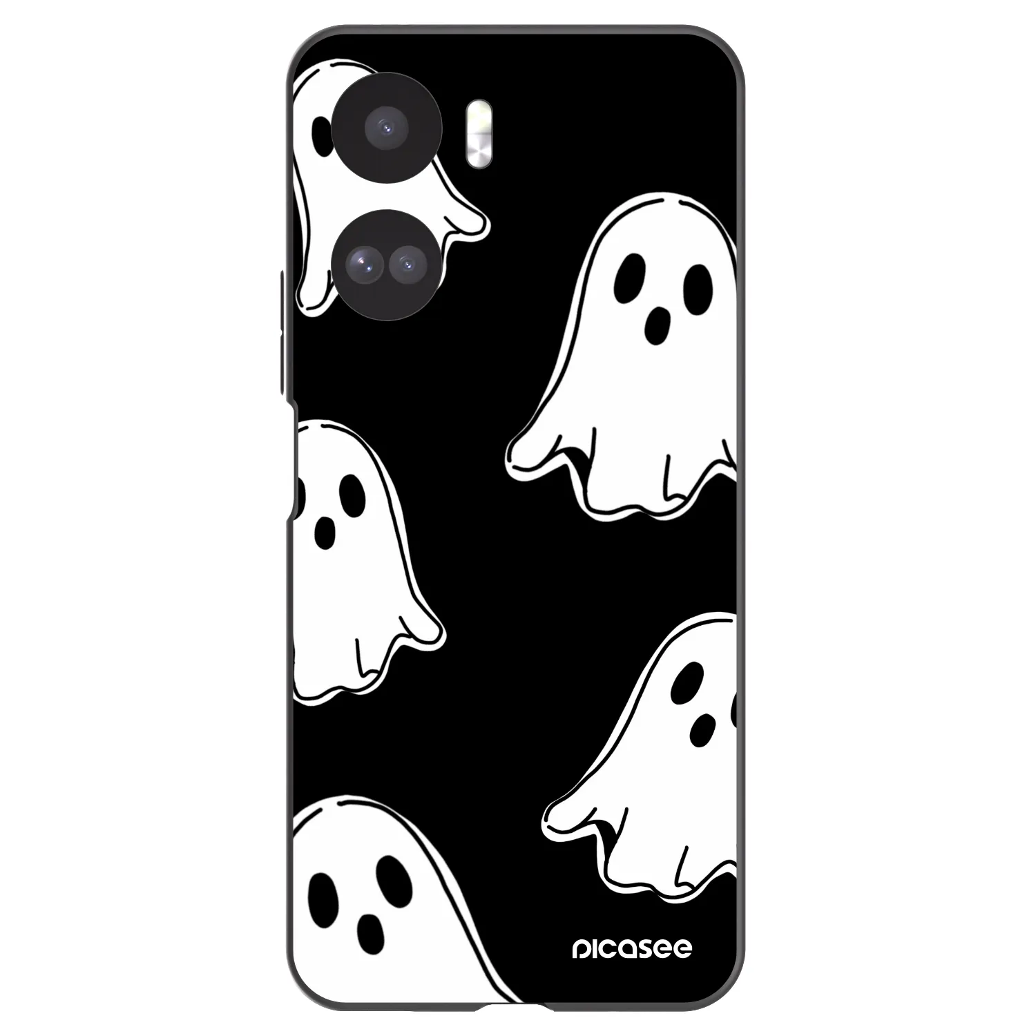 Picasee fekete szilikon tok az alábbi mobiltelefonokra Honor 90 Lite 5G - Black ghosts