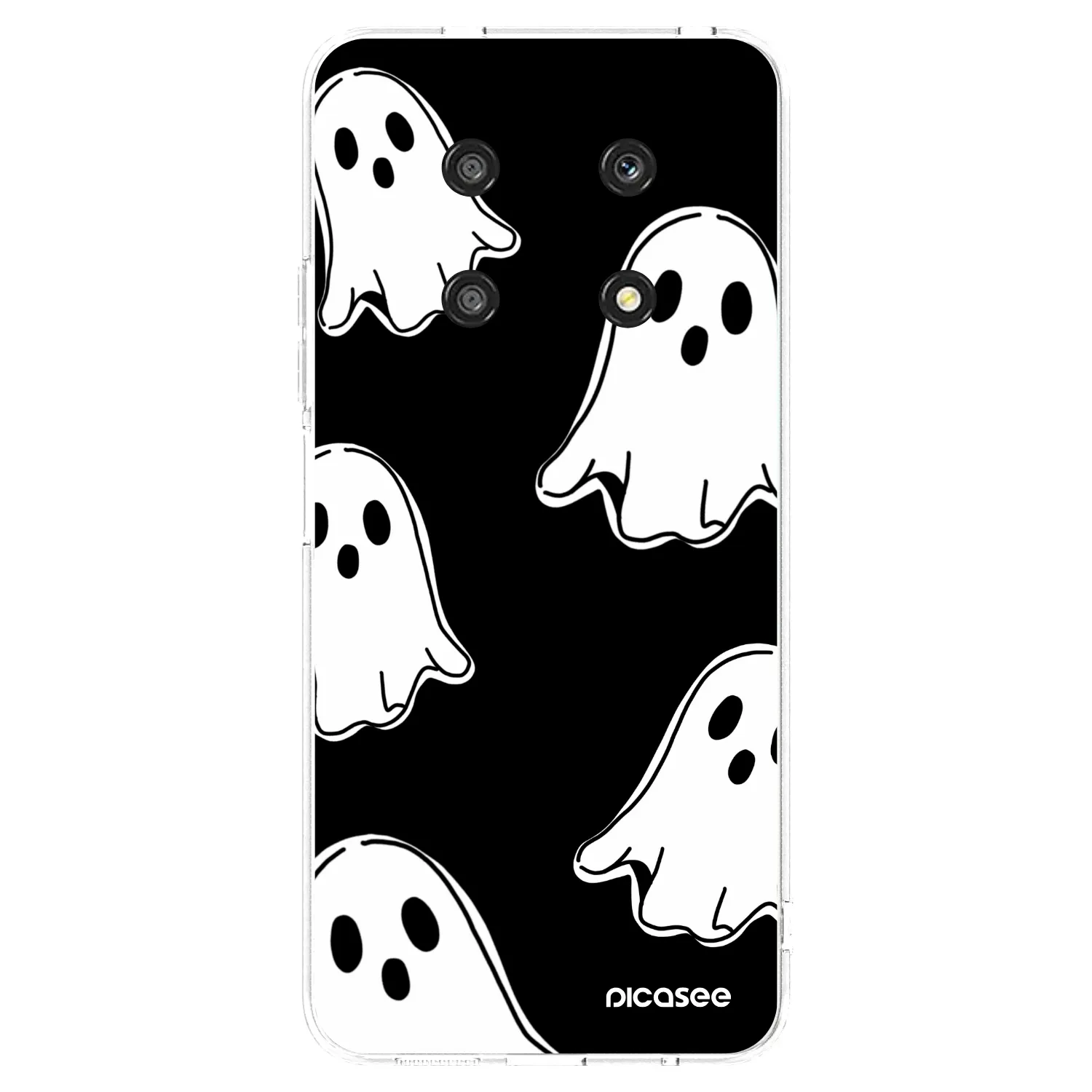 Picasee átlátszó szilikon tok az alábbi mobiltelefonokra Honor Magic4 Lite 5G - Black ghosts