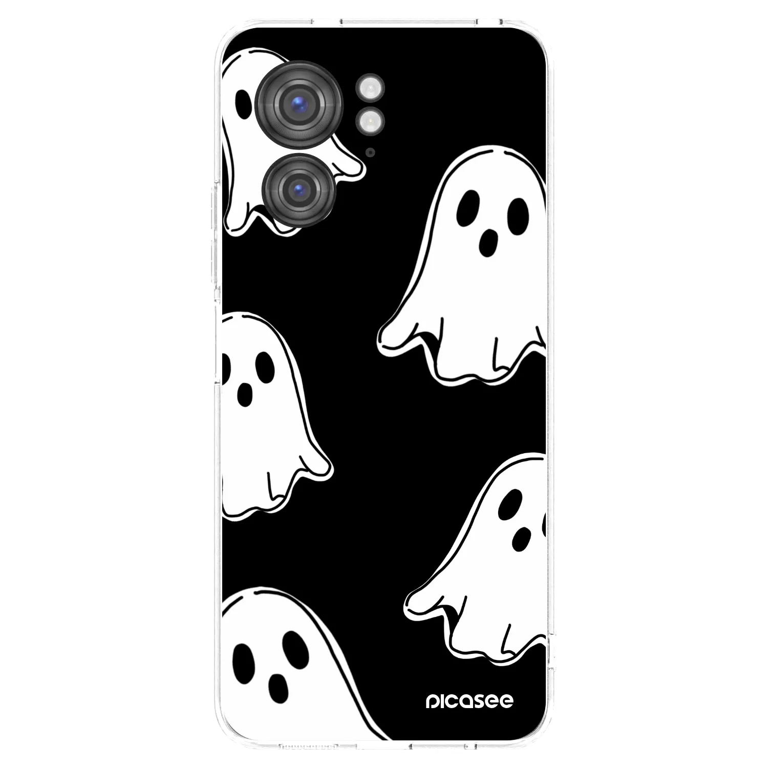 Picasee átlátszó szilikon tok az alábbi mobiltelefonokra Motorola Edge 40 - Black ghosts
