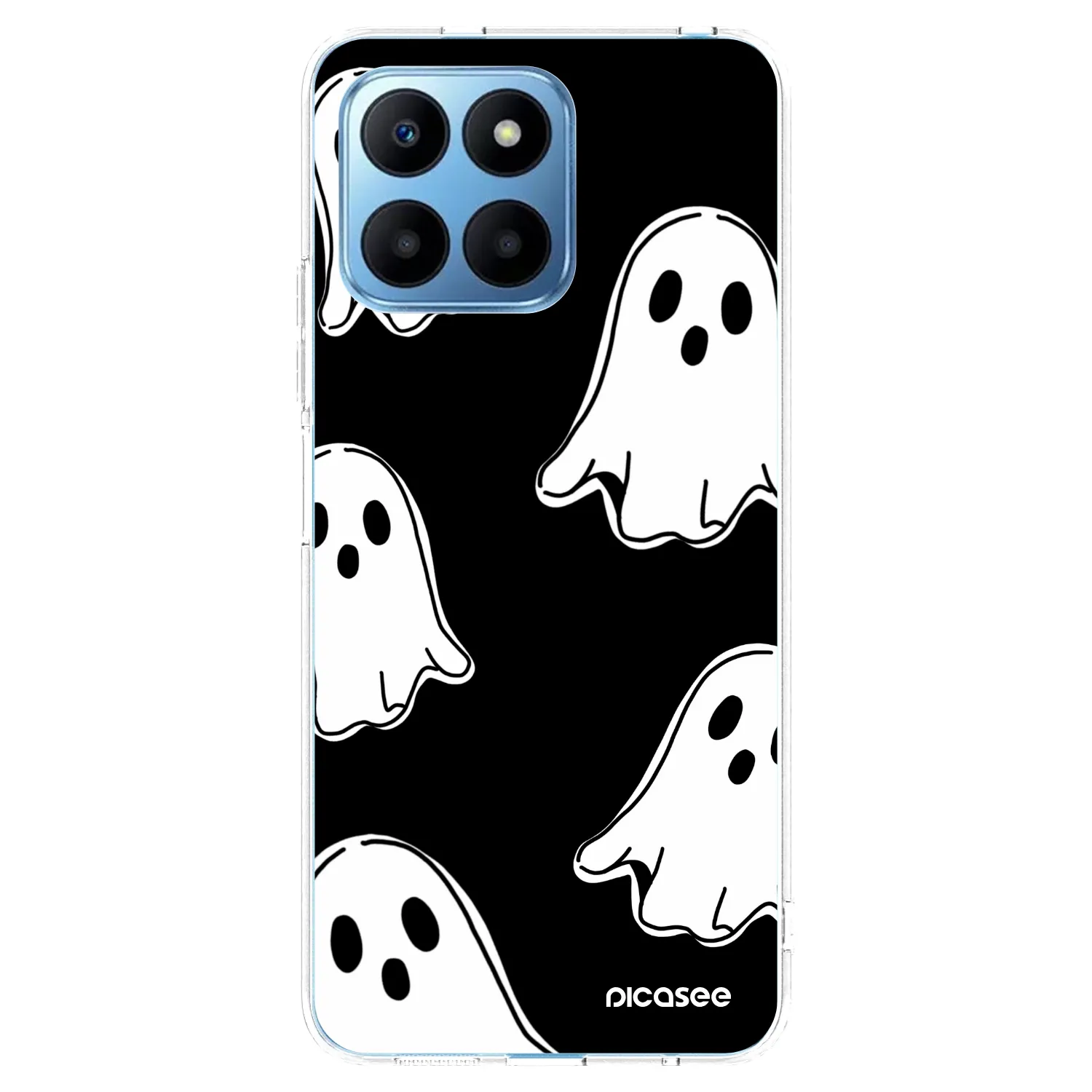 Picasee átlátszó szilikon tok az alábbi mobiltelefonokra Honor 70 Lite - Black ghosts