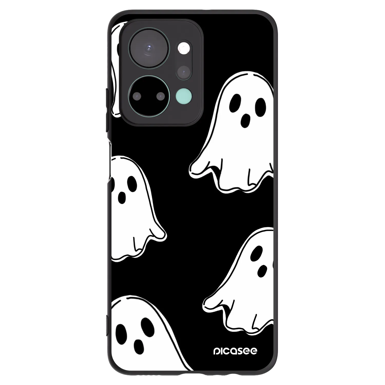 Picasee fekete szilikon tok az alábbi mobiltelefonokra Honor X7a - Black ghosts