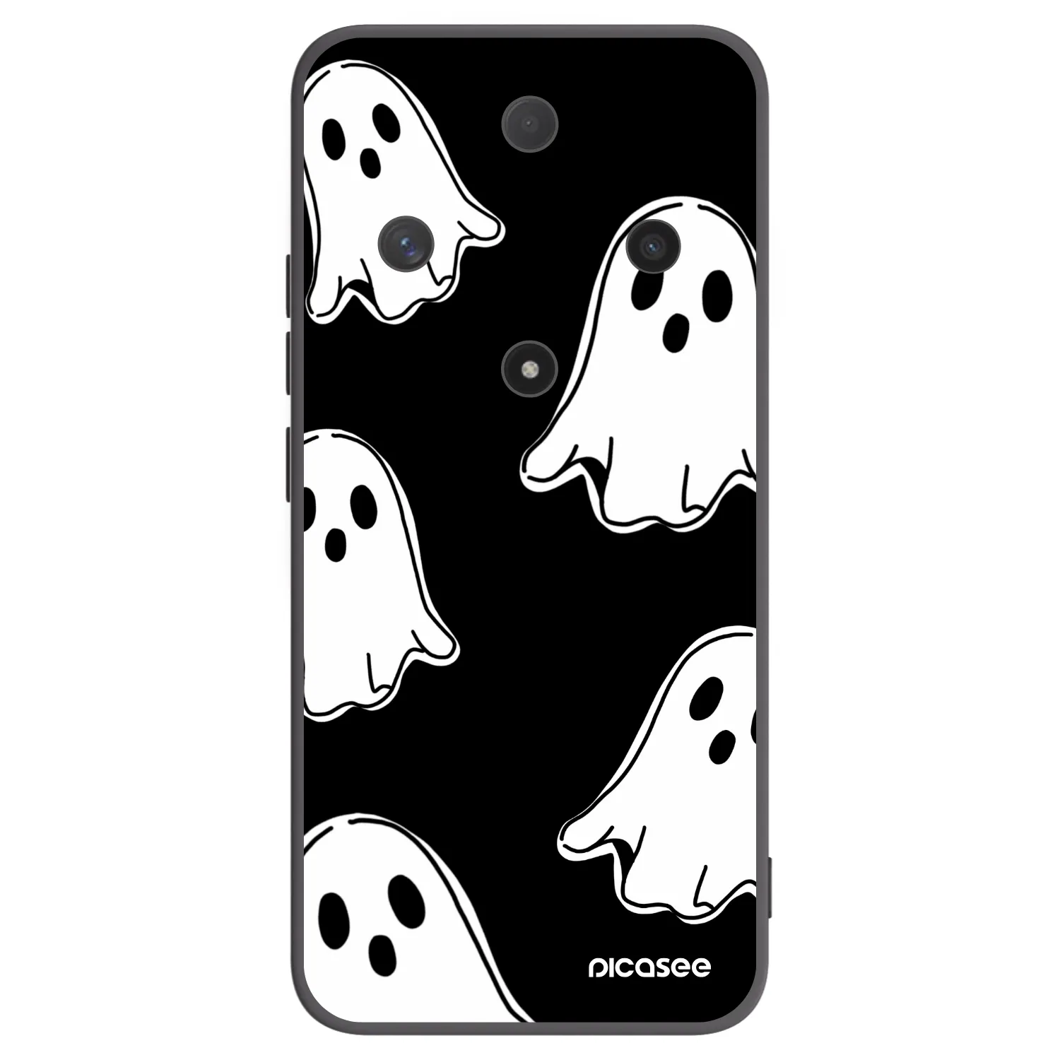 Picasee fekete szilikon tok az alábbi mobiltelefonokra Honor Magic6 Lite 5G - Black ghosts