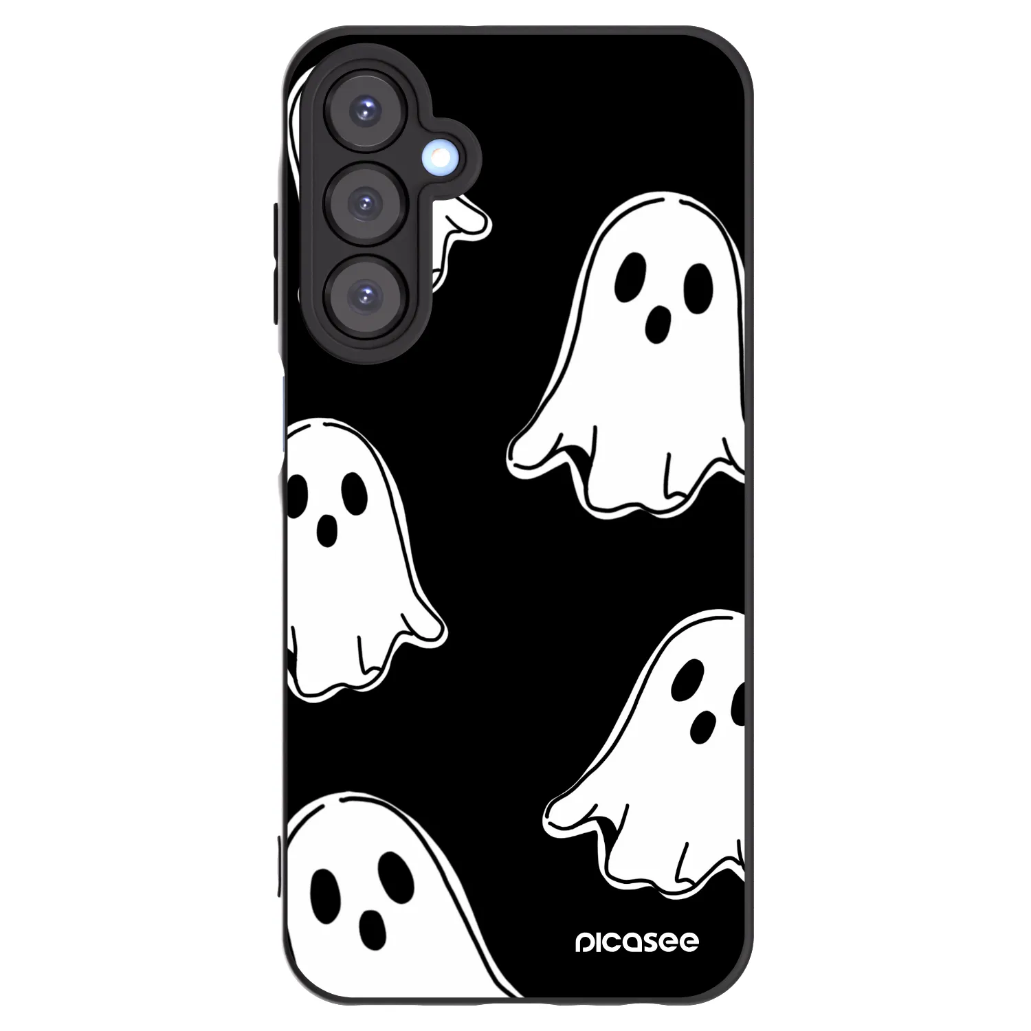 Picasee fekete szilikon tok az alábbi mobiltelefonokra Samsung Galaxy A25 A256B 5G - Black ghosts
