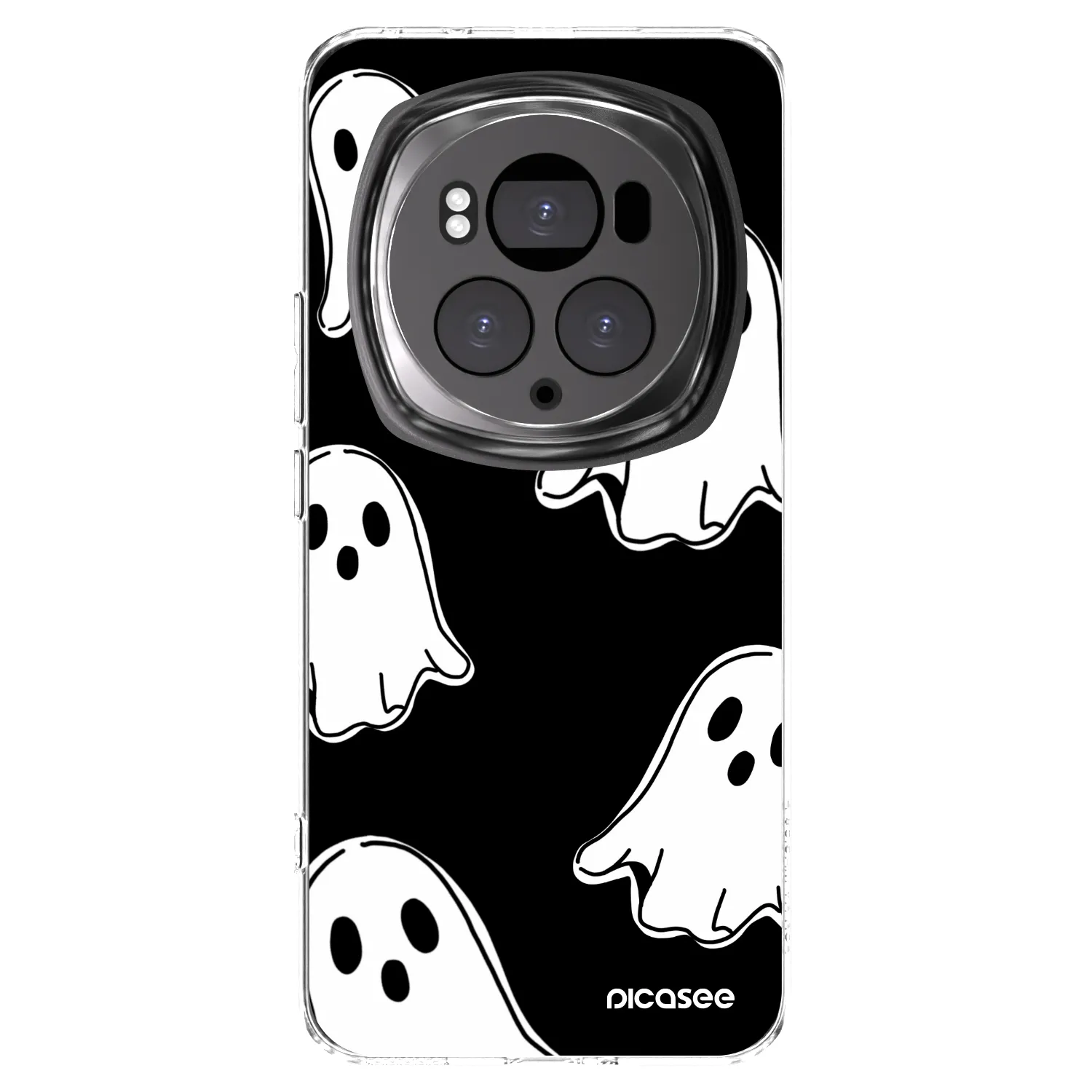Picasee átlátszó szilikon tok az alábbi mobiltelefonokra Honor Magic6 Pro - Black ghosts