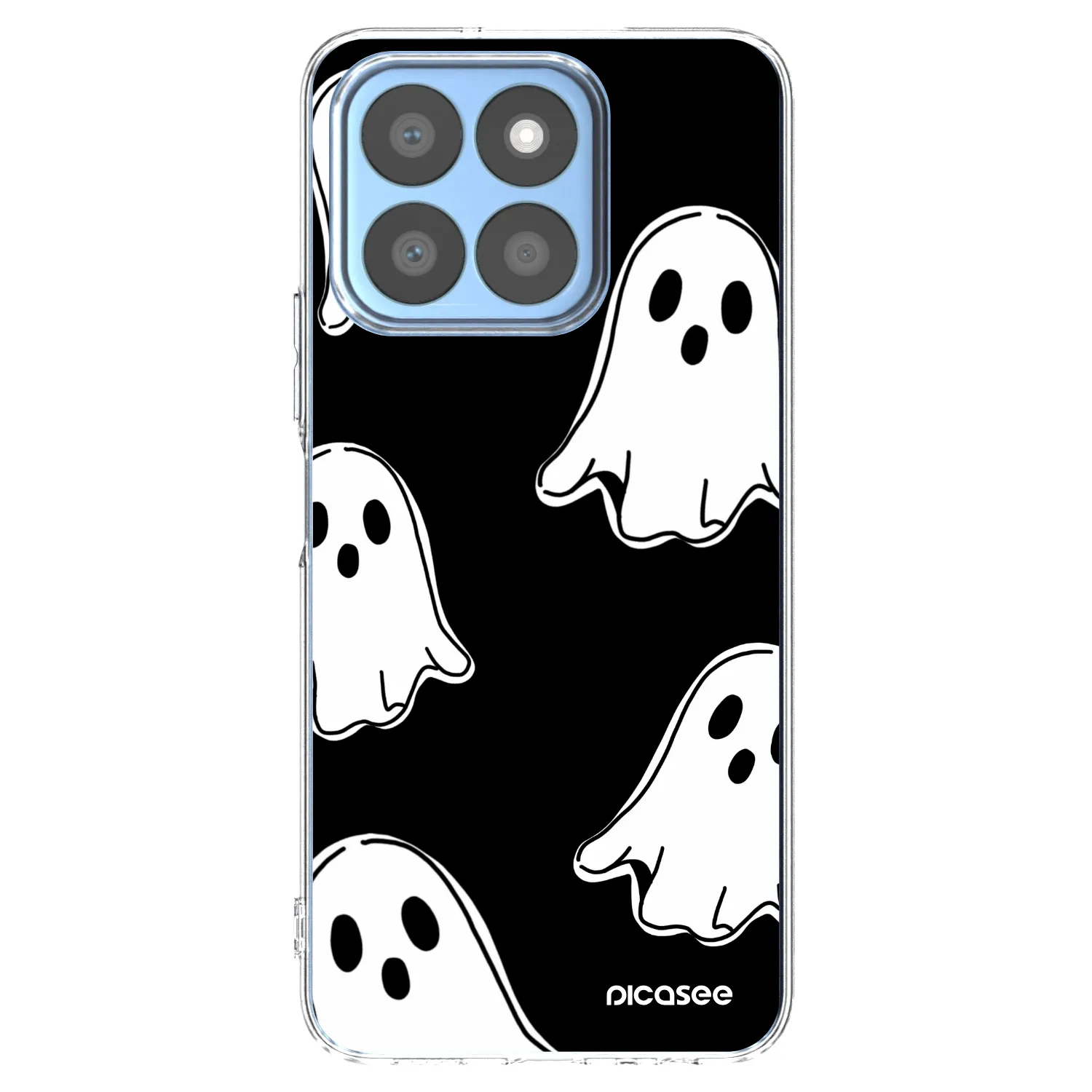 Picasee átlátszó szilikon tok az alábbi mobiltelefonokra Honor X8b - Black ghosts