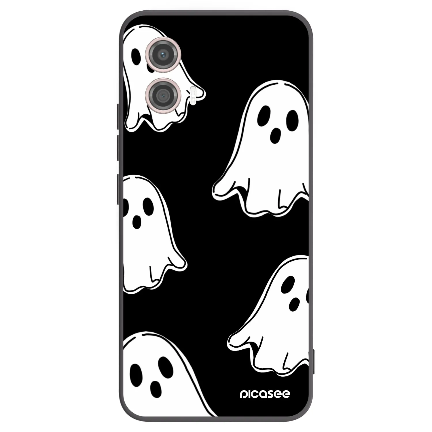 Picasee fekete szilikon tok az alábbi mobiltelefonokra Motorola Moto G53 5G - Black ghosts