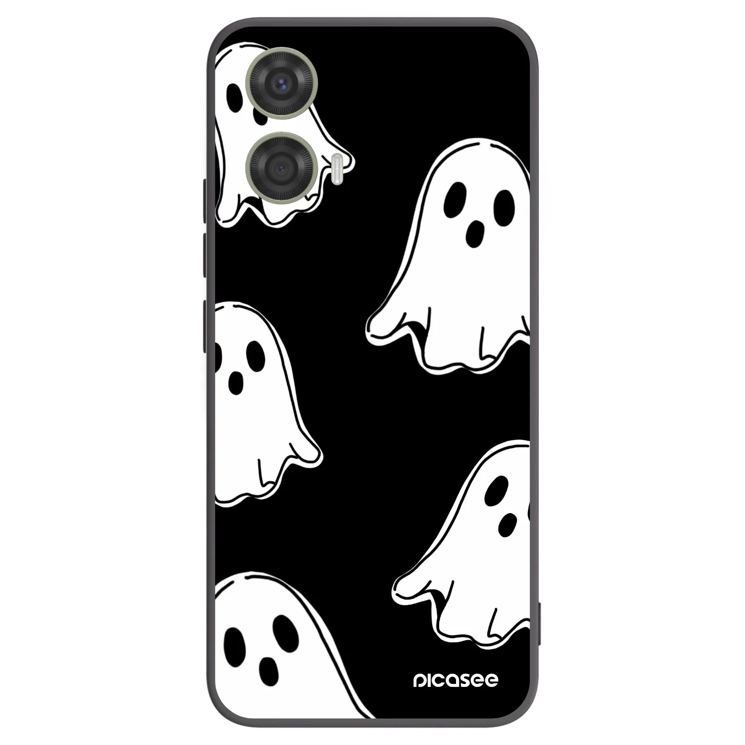 Picasee fekete szilikon tok az alábbi mobiltelefonokra Motorola Moto G24 - Black ghosts