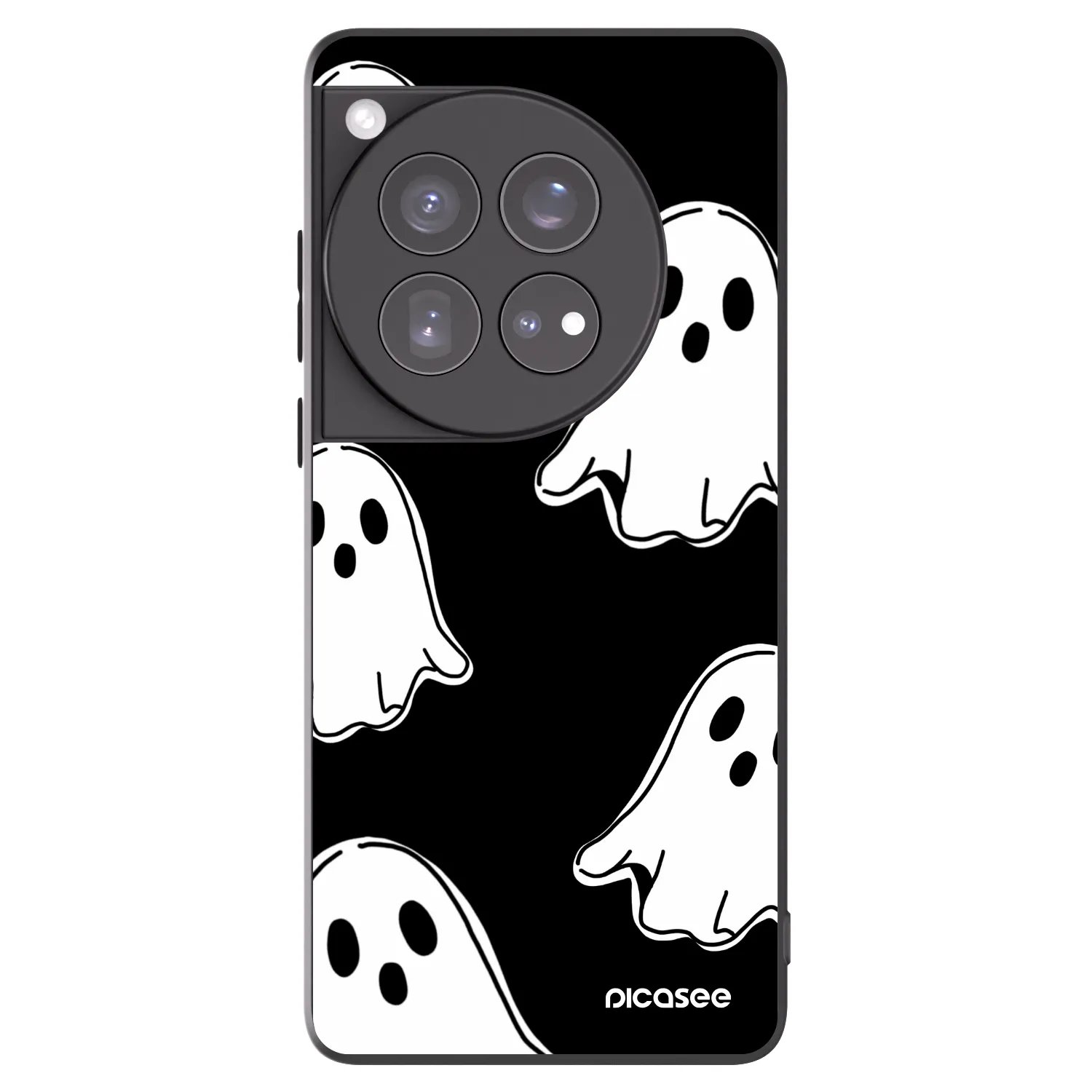 Picasee fekete szilikon tok az alábbi mobiltelefonokra OnePlus 12 5G - Black ghosts
