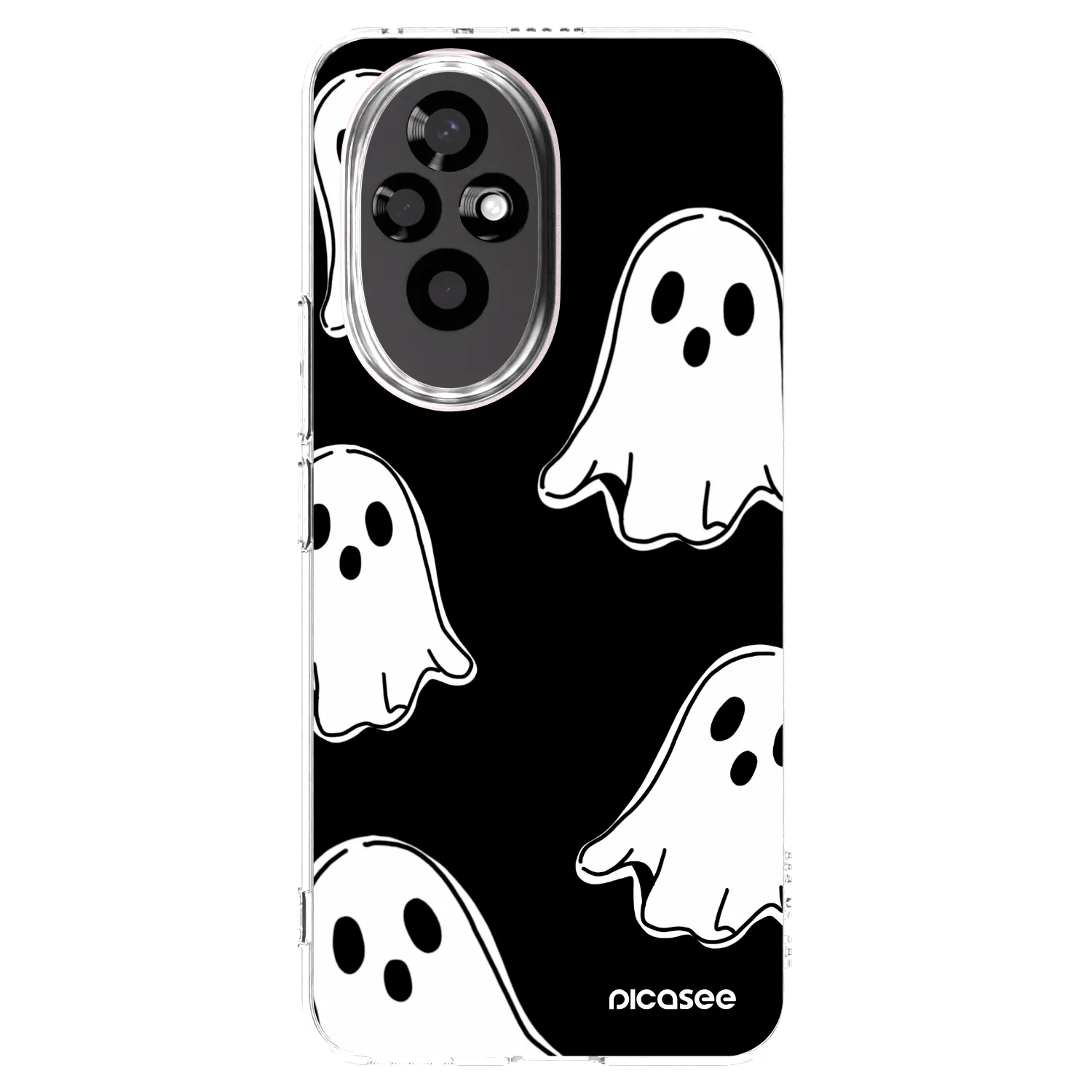 Picasee átlátszó szilikon tok az alábbi mobiltelefonokra Honor 200 Pro 5G - Black ghosts