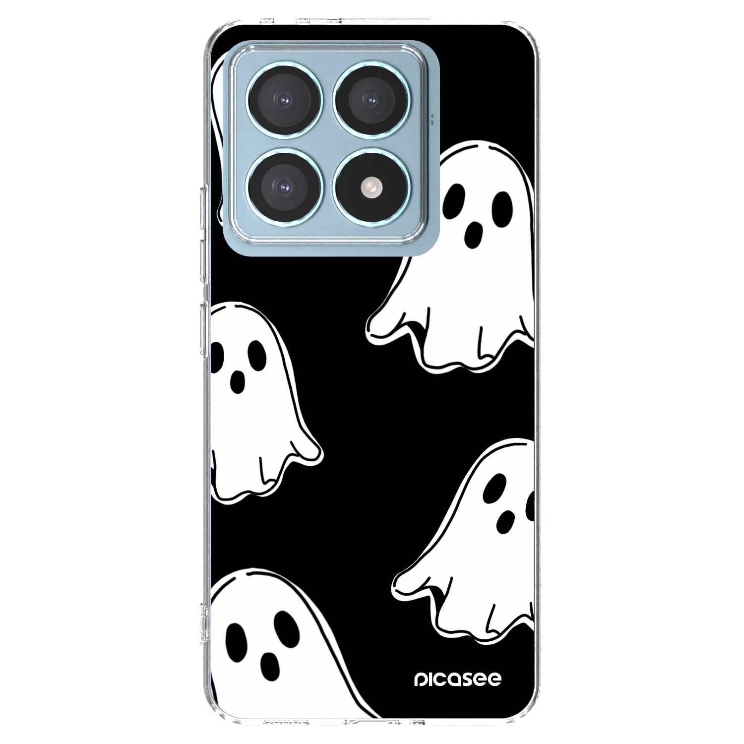 Picasee átlátszó szilikon tok az alábbi mobiltelefonokra Xiaomi 14T Pro - Black ghosts
