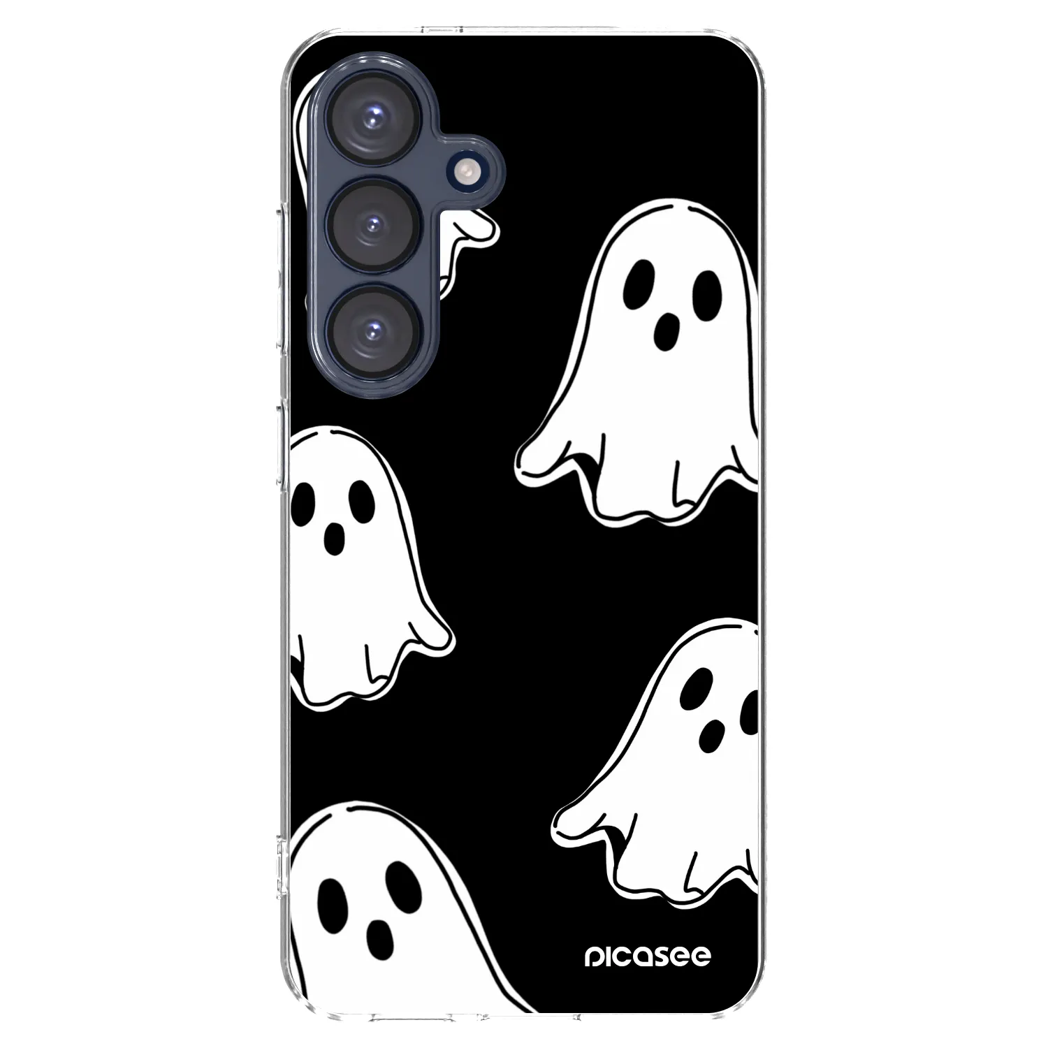 Picasee átlátszó szilikon tok az alábbi mobiltelefonokra Samsung Galaxy S25 5G - Black ghosts