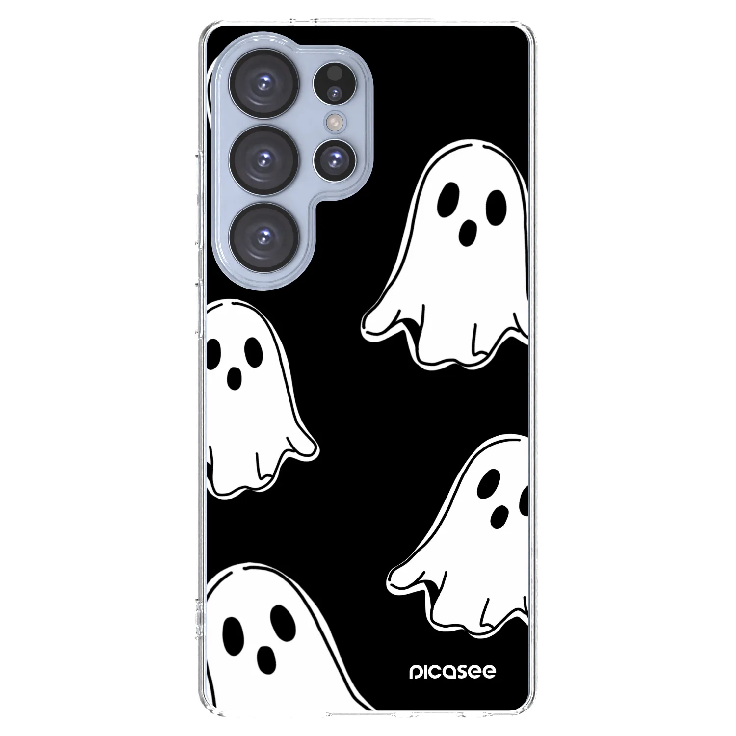 Picasee átlátszó szilikon tok az alábbi mobiltelefonokra Samsung Galaxy S25 Ultra 5G - Black ghosts