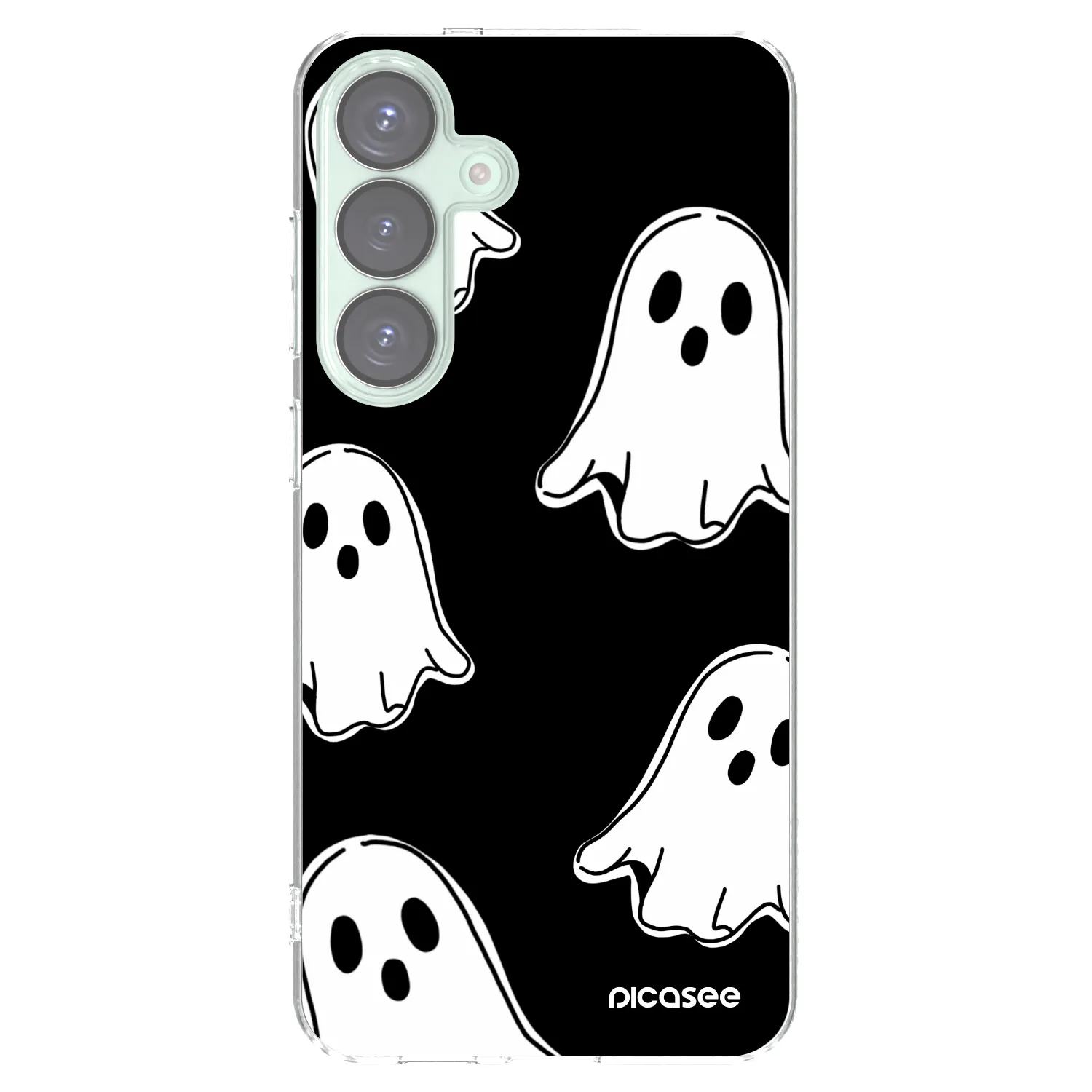 Picasee átlátszó szilikon tok az alábbi mobiltelefonokra Samsung Galaxy S25+ 5G - Black ghosts