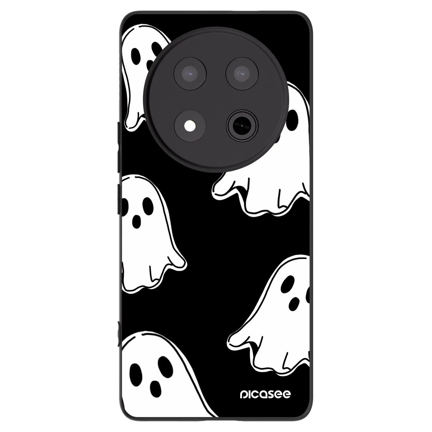 Picasee fekete szilikon tok az alábbi mobiltelefonokra Honor Magic7 Lite 5G - Black ghosts