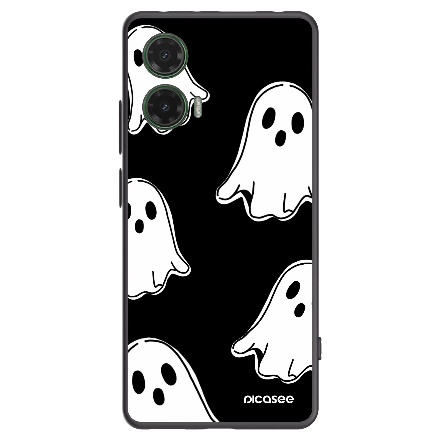 Picasee fekete szilikon tok az alábbi mobiltelefonokra Motorola Moto G35 5G - Black ghosts