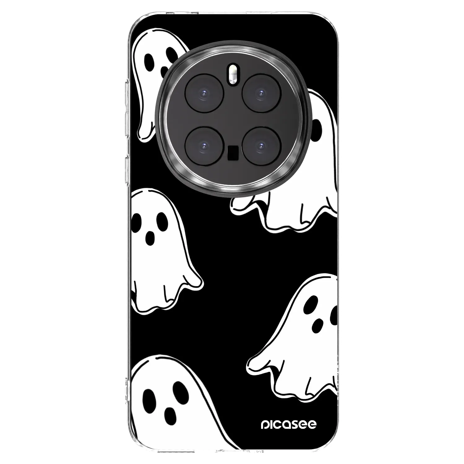Picasee átlátszó szilikon tok az alábbi mobiltelefonokra Honor Magic7 Pro 5G - Black ghosts