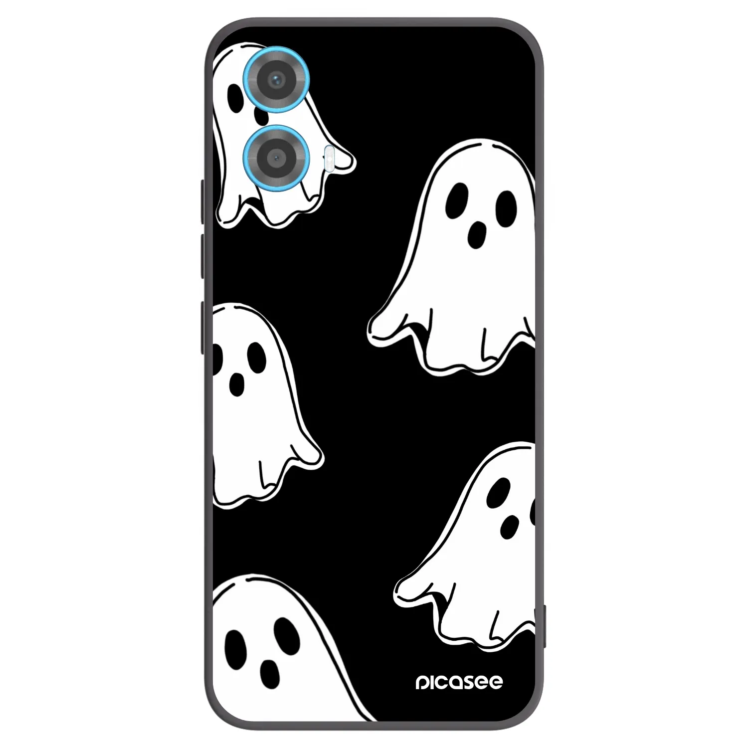 Picasee fekete szilikon tok az alábbi mobiltelefonokra Motorola Moto G34 5G - Black ghosts