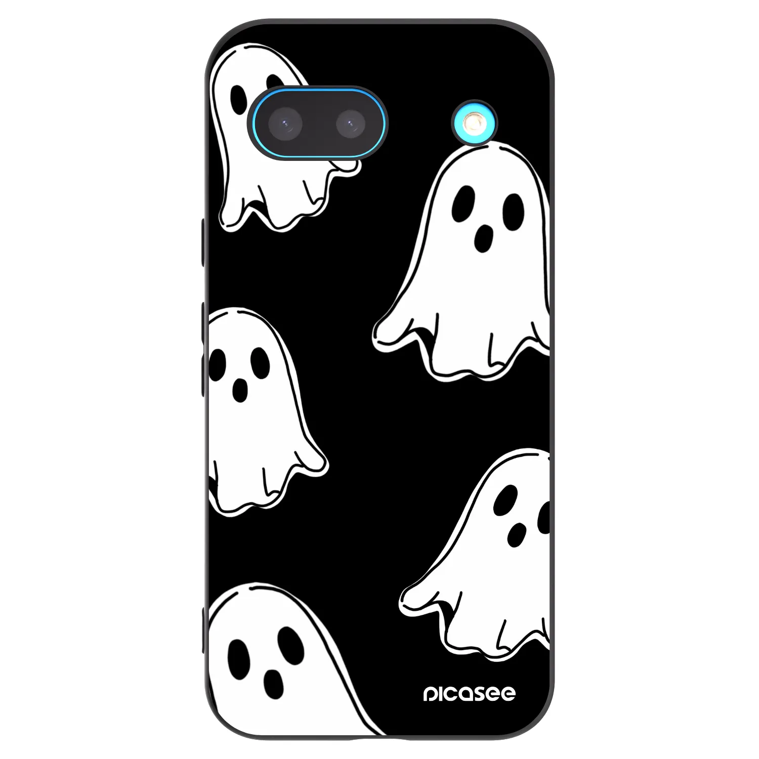 Picasee fekete szilikon tok az alábbi mobiltelefonokra Google Pixel 8 - Black ghosts