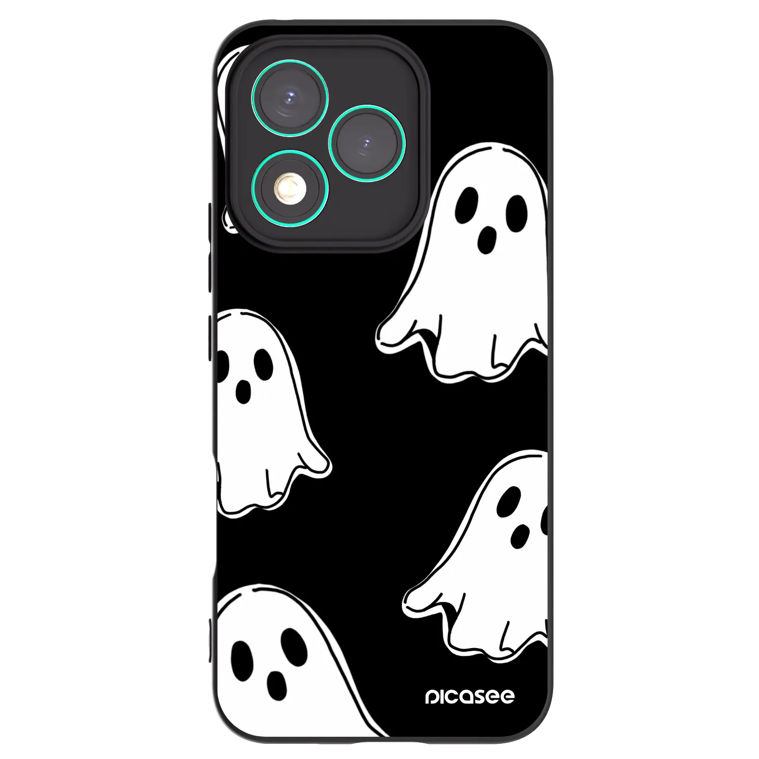 Picasee fekete szilikon tok az alábbi mobiltelefonokra Honor 400 Lite 5G - Black ghosts