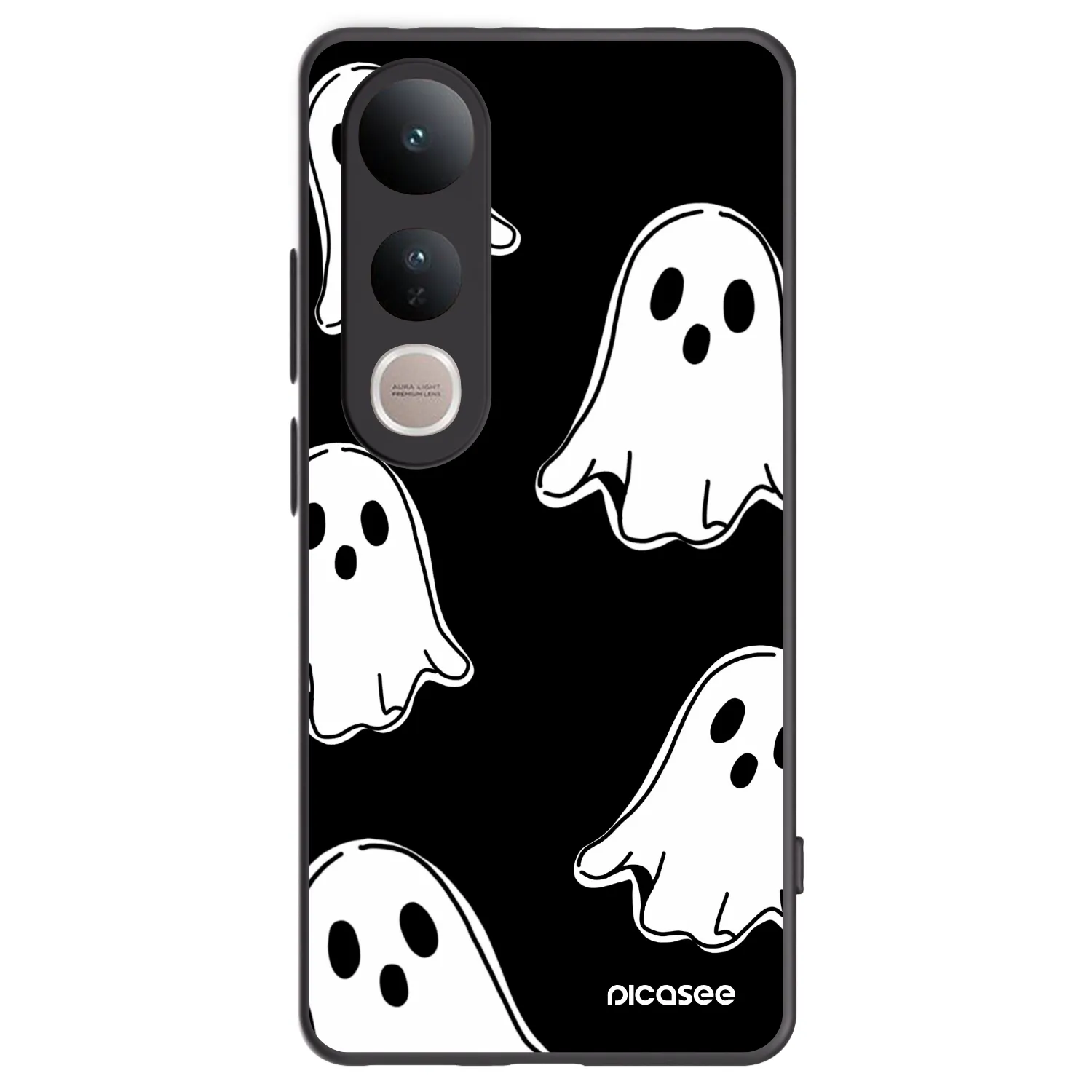 Picasee fekete szilikon tok az alábbi mobiltelefonokra Vivo V50 Lite 5G - Black ghosts