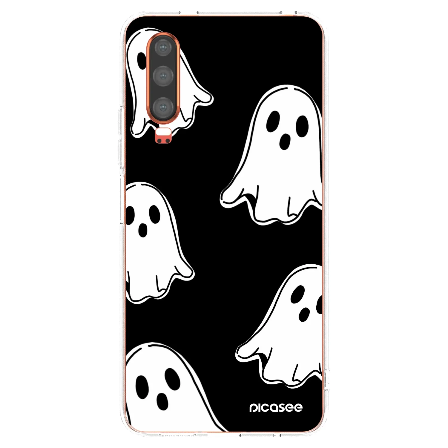 Picasee átlátszó szilikon tok az alábbi mobiltelefonokra Huawei P30 - Black ghosts