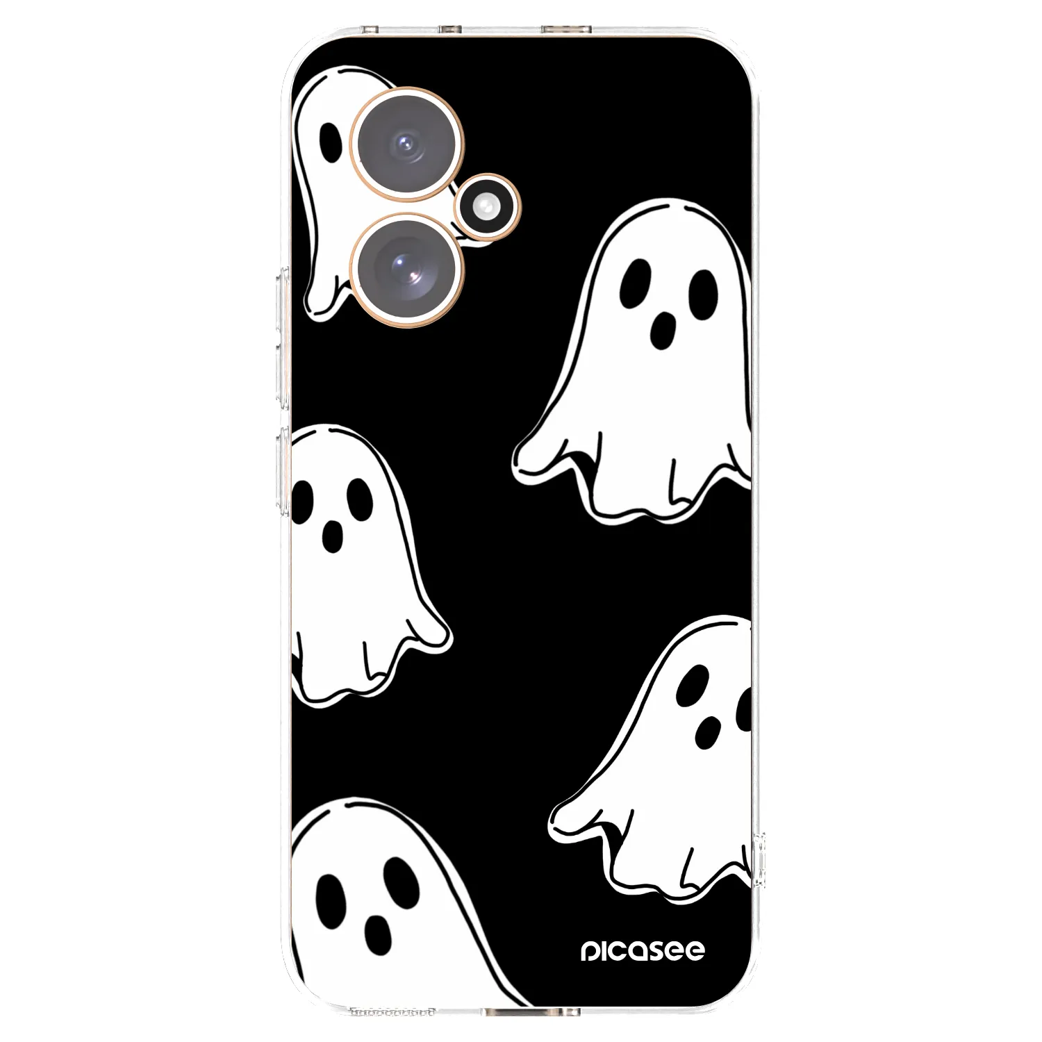 Picasee átlátszó szilikon tok az alábbi mobiltelefonokra Honor 400 5G - Black ghosts