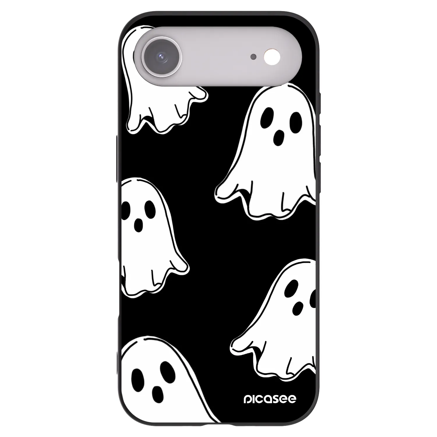 Picasee fekete szilikon tok az alábbi mobiltelefonokra Apple iPhone Air - Black ghosts