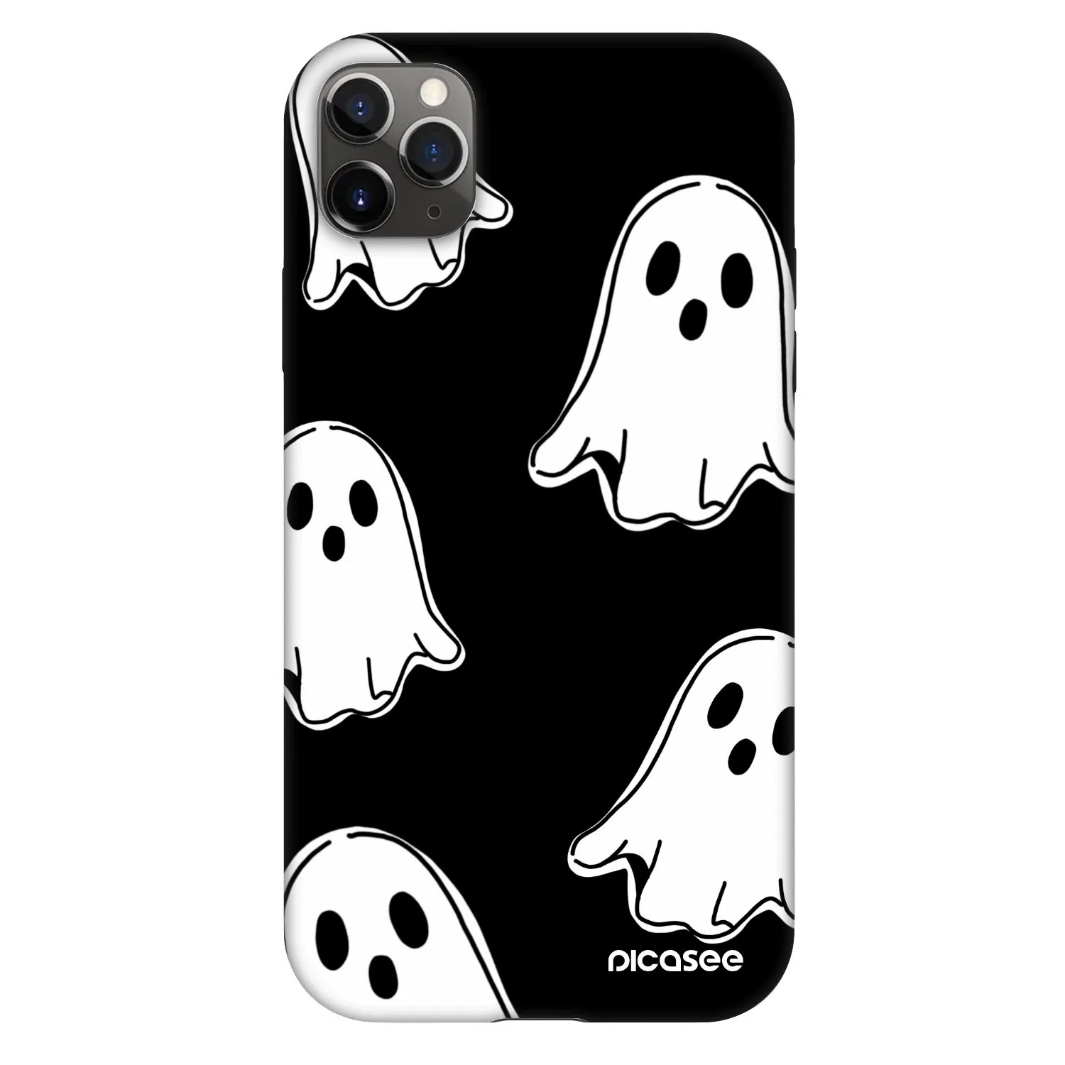 Picasee Fashion Case Apple iPhone 11 Pro Max - Black ghosts