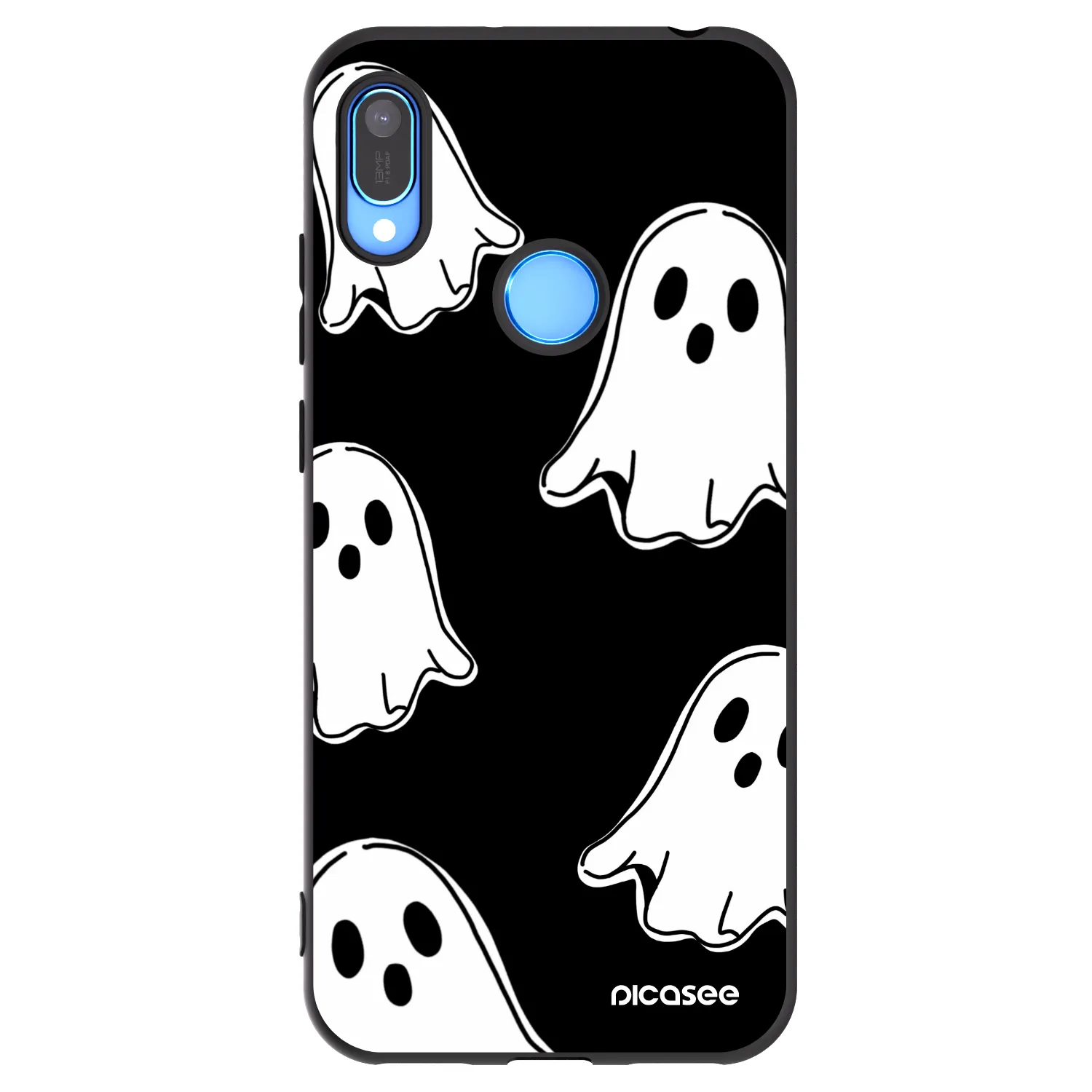 Picasee fekete szilikon tok az alábbi mobiltelefonokra Huawei Y6 2019 - Black ghosts
