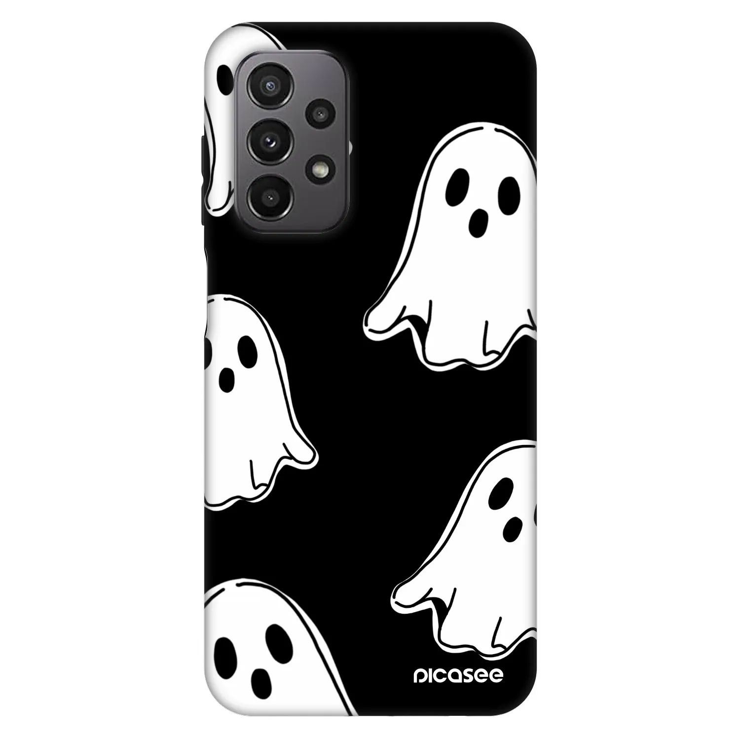 Picasee Fashion Case Samsung Galaxy A23 A235F 4G - Black ghosts