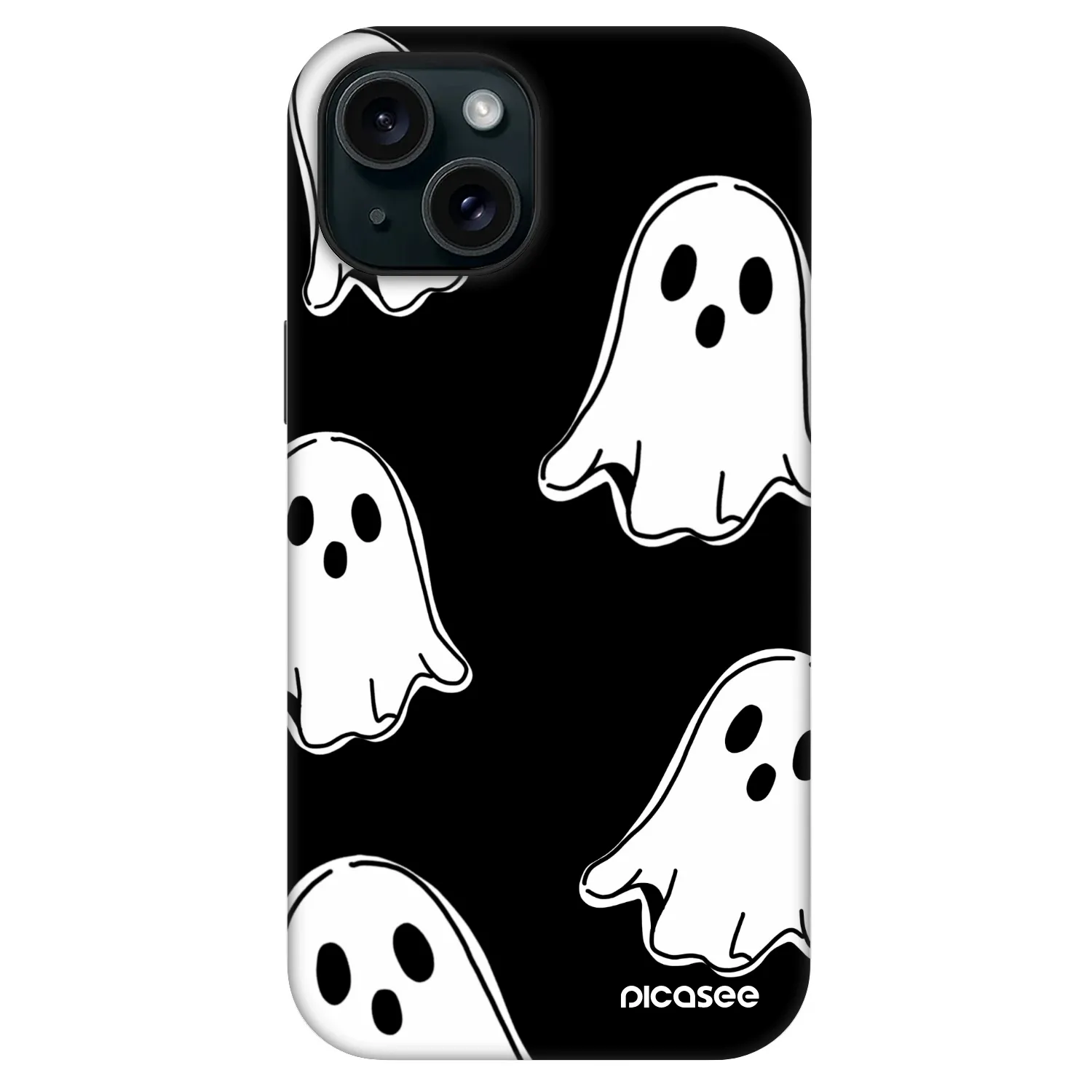Picasee Fashion Case MagSafe Apple iPhone 13 - Black ghosts