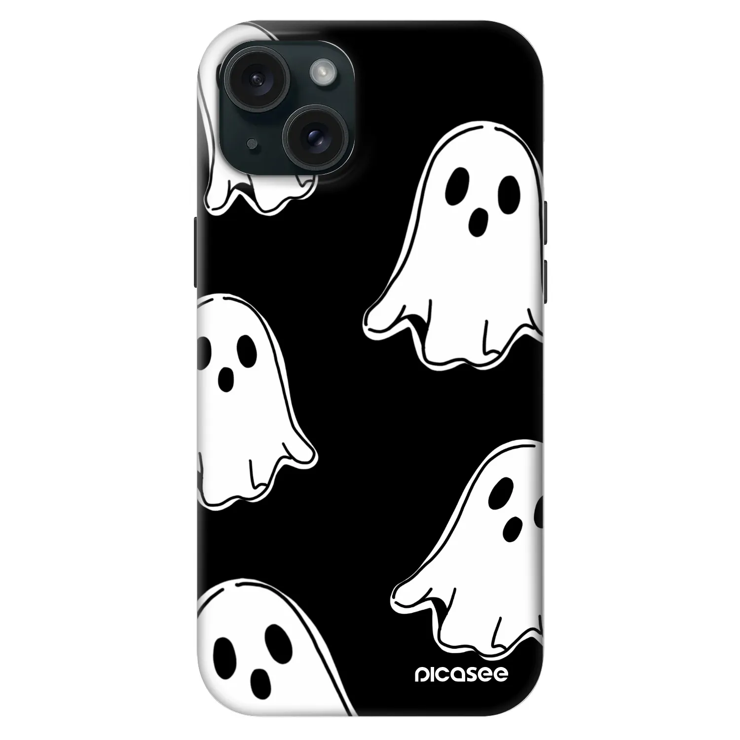 Picasee Fashion Case MagSafe Apple iPhone 15 Plus - Black ghosts