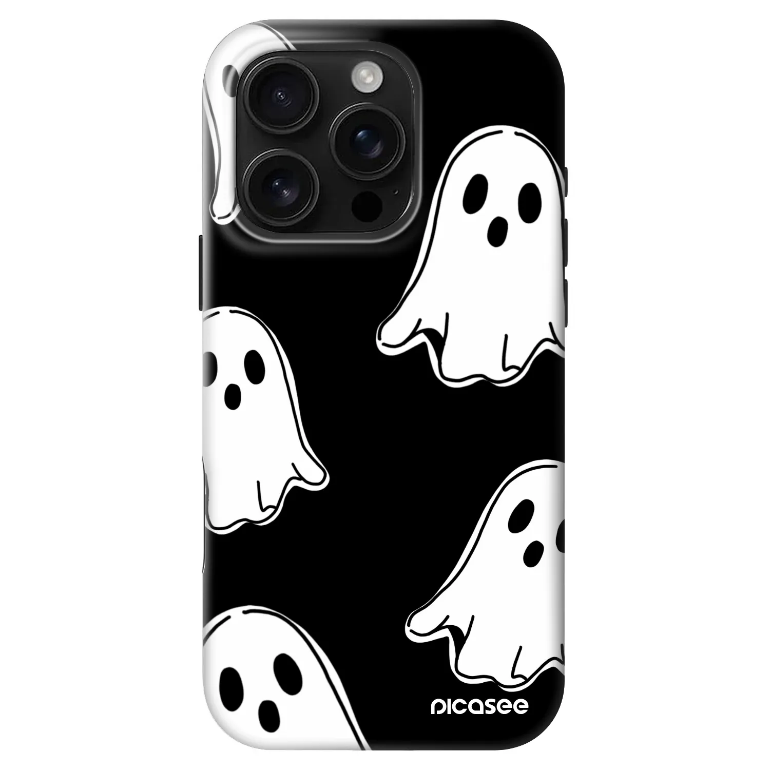Picasee Fashion Case MagSafe Apple iPhone 16 Pro - Black ghosts