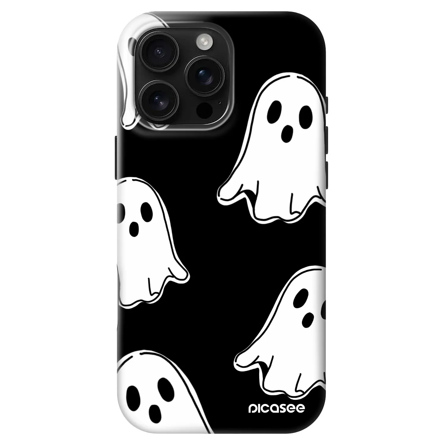 Picasee Fashion Case MagSafe Apple iPhone 16 Pro Max - Black ghosts