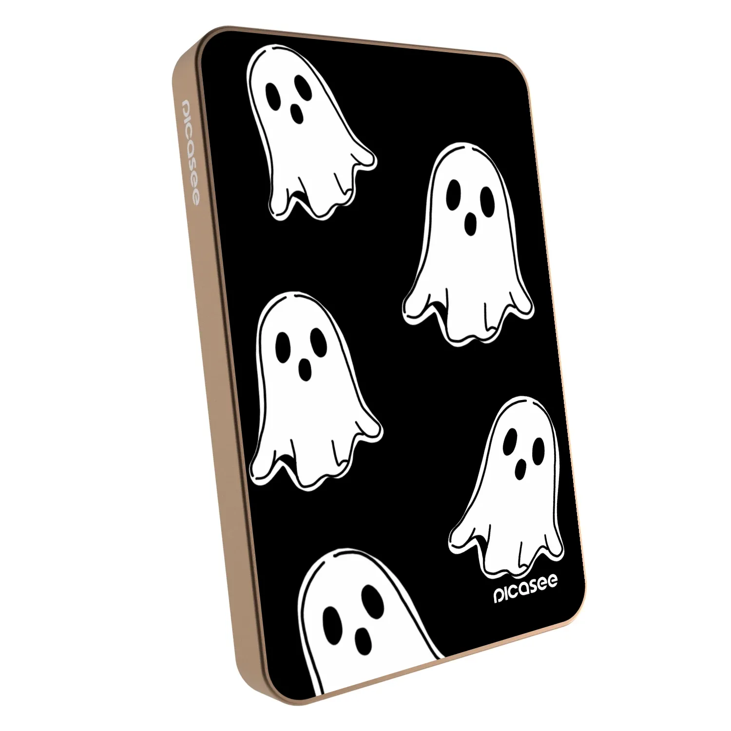 Picasee Powerbank MagSafe 5 000 mAh Aranysárga - Black ghosts