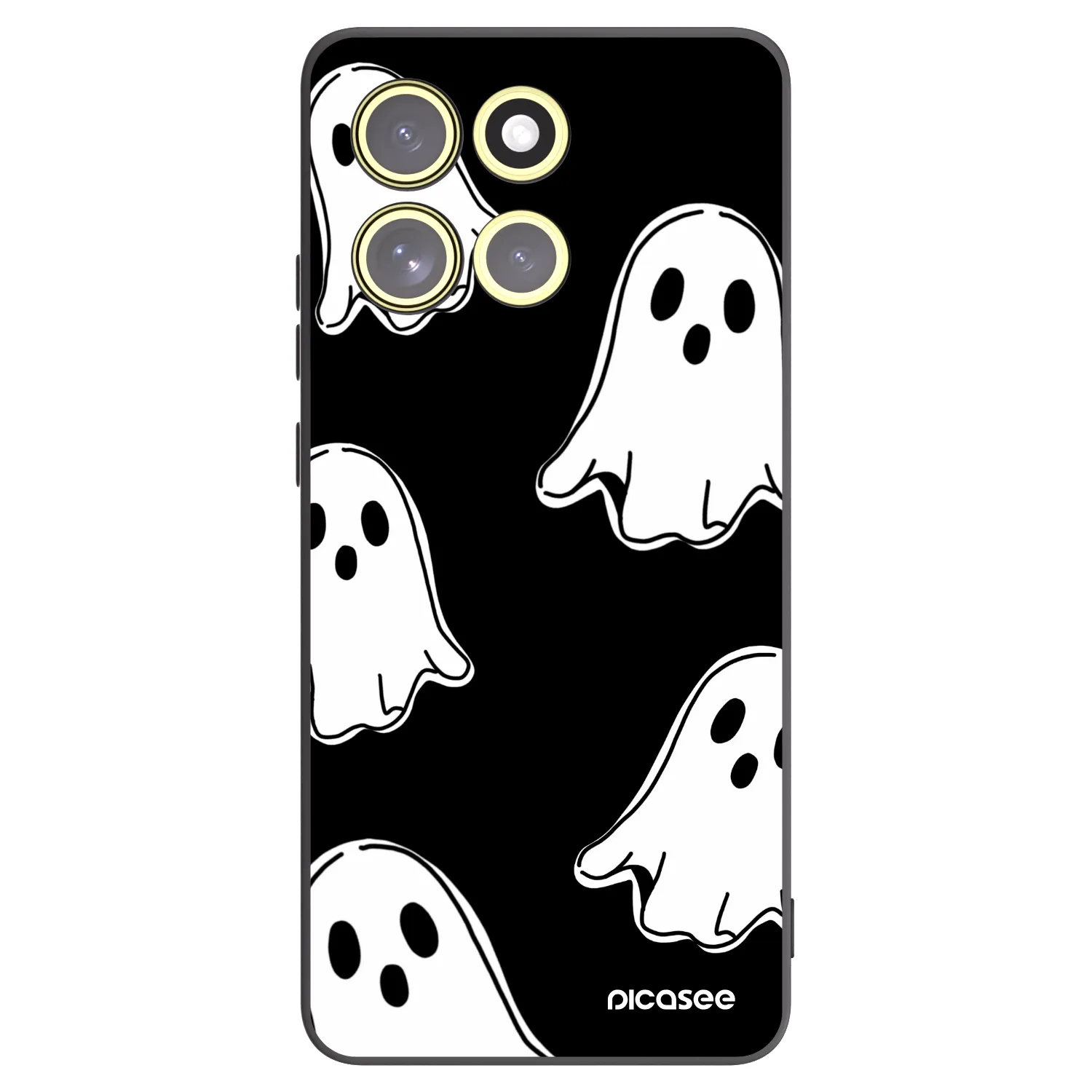 Picasee fekete szilikon tok az alábbi mobiltelefonokra Motorola Moto G86 5G - Black ghosts
