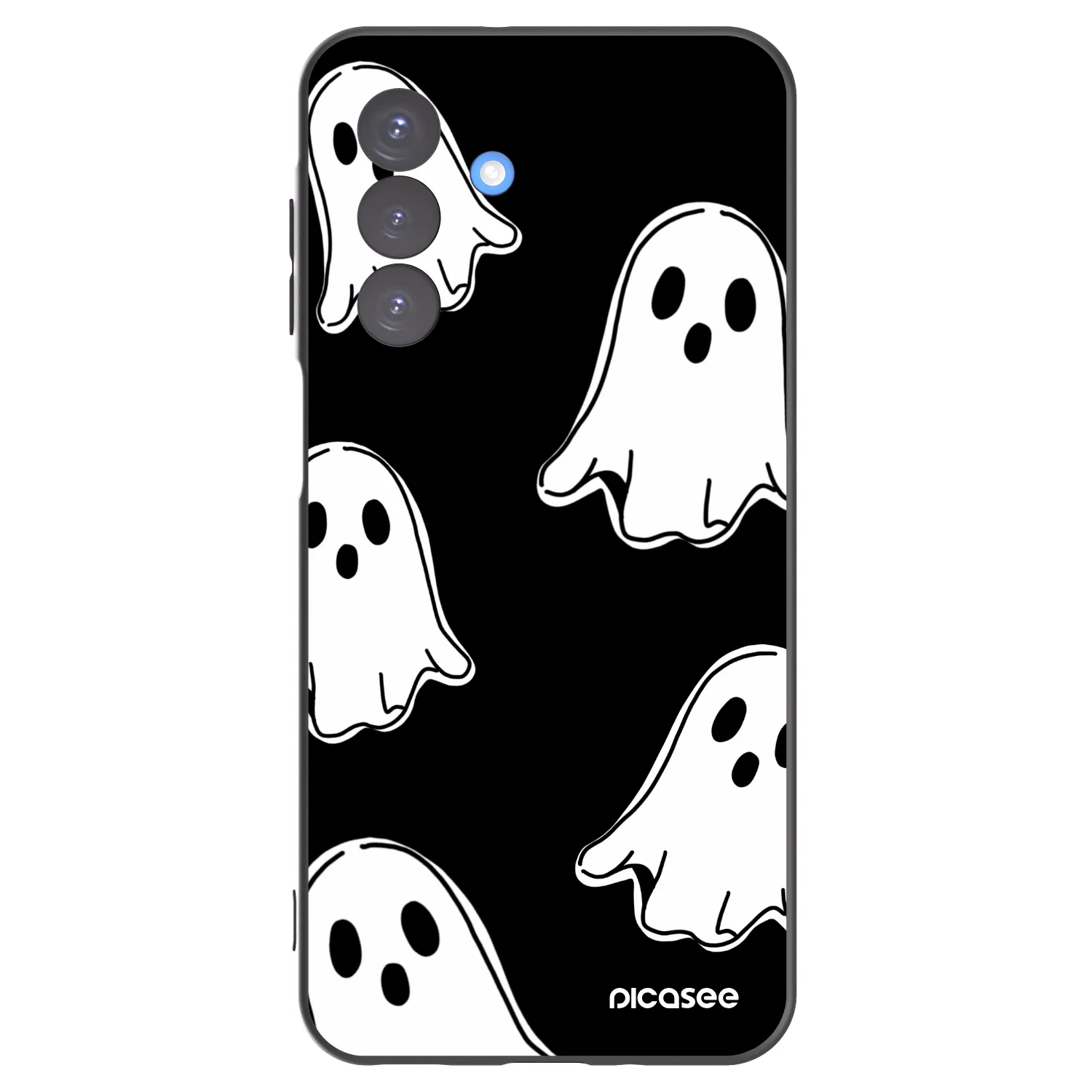 Picasee fekete szilikon tok az alábbi mobiltelefonokra Samsung Galaxy A17 5G - Black ghosts