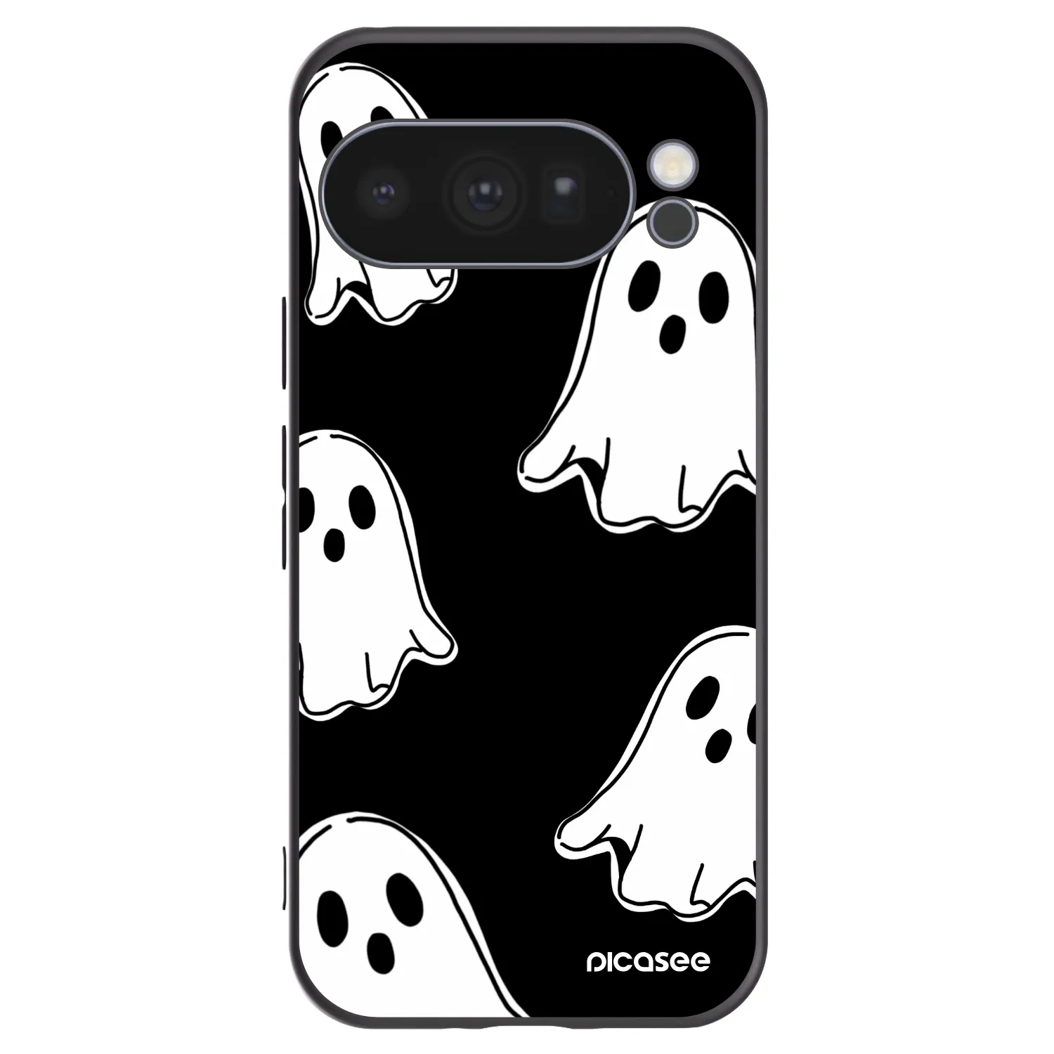 Picasee fekete szilikon tok az alábbi mobiltelefonokra Google Pixel 10 Pro - Black ghosts