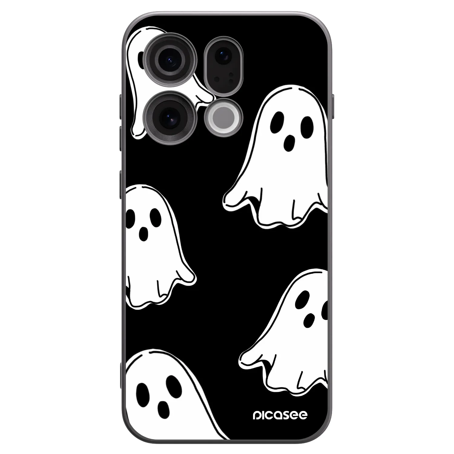 Picasee fekete szilikon tok az alábbi mobiltelefonokra OPPO Find X9 - Black ghosts