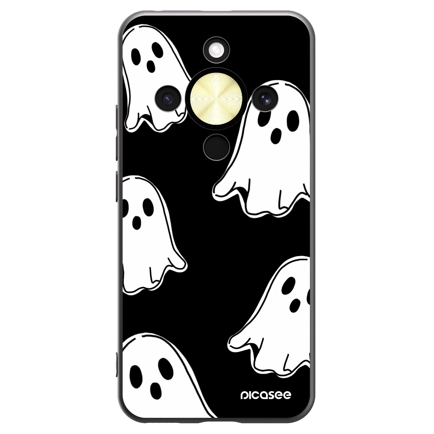 Picasee fekete szilikon tok az alábbi mobiltelefonokra Honor Magic8 Lite 5G - Black ghosts