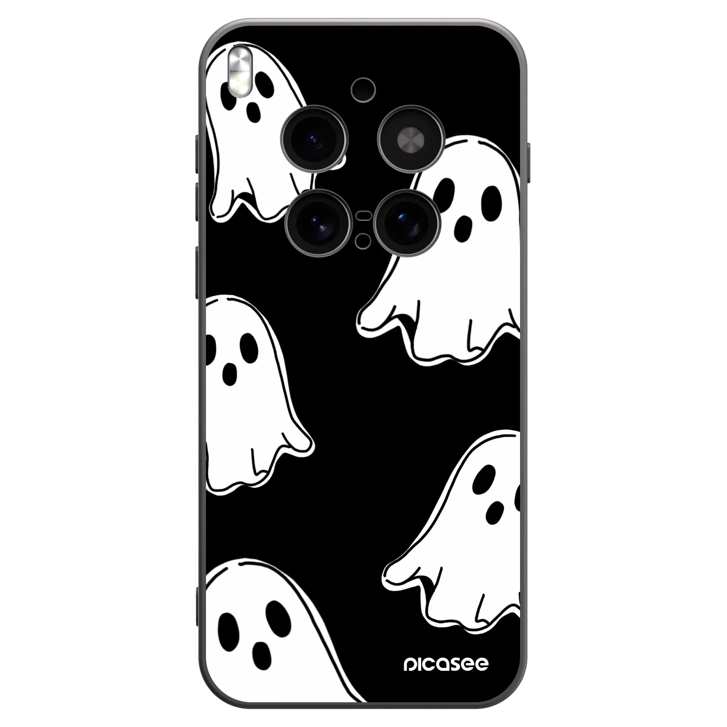 Picasee fekete szilikon tok az alábbi mobiltelefonokra Vivo X300 Pro - Black ghosts