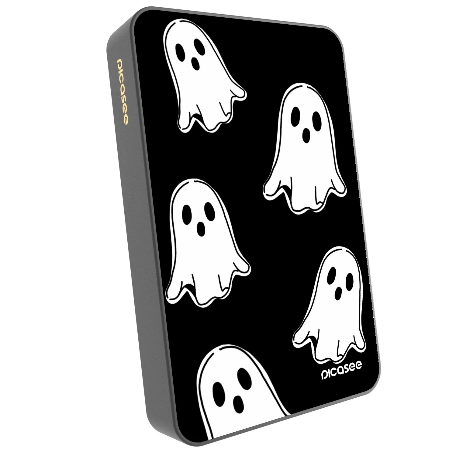 Picasee Powerbank MagSafe 10 000 mAh Szürke - Black ghosts