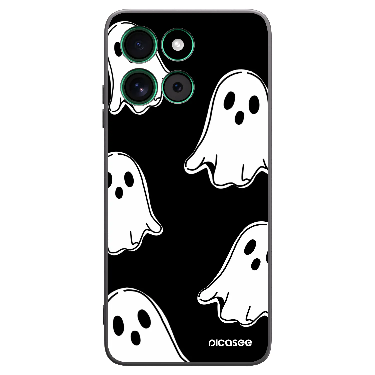 Picasee fekete szilikon tok az alábbi mobiltelefonokra Motorola Moto G57 Power - Black ghosts