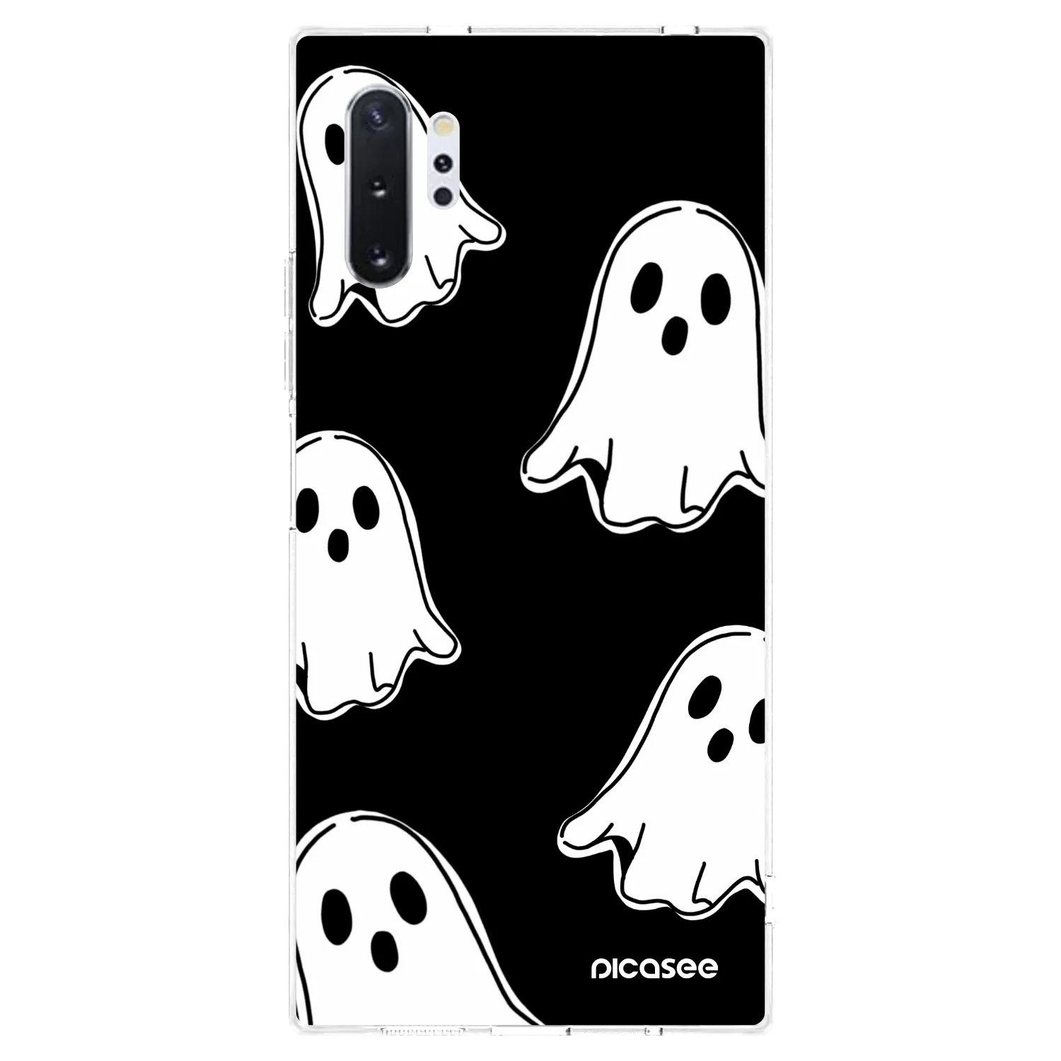 Picasee átlátszó szilikon tok az alábbi mobiltelefonokra Samsung Galaxy Note 10+ N975F - Black ghosts