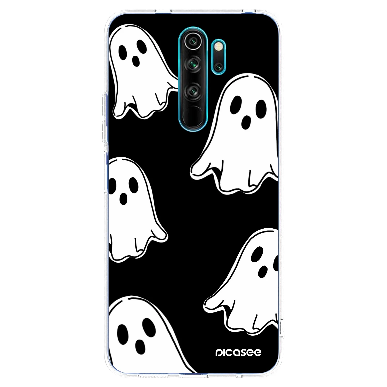 Picasee átlátszó szilikon tok az alábbi mobiltelefonokra Xiaomi Redmi Note 8 Pro - Black ghosts