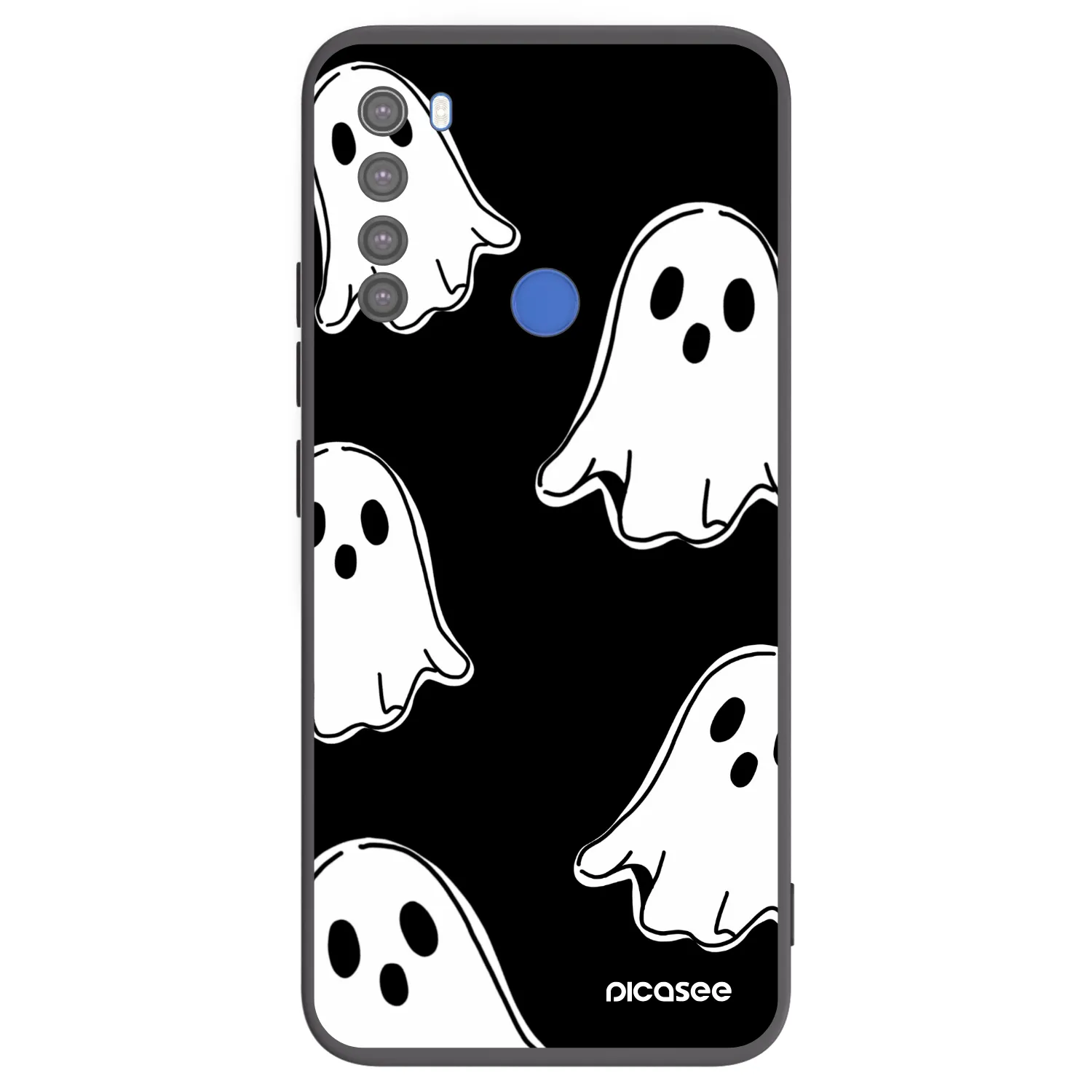 Picasee fekete szilikon tok az alábbi mobiltelefonokra Xiaomi Redmi Note 8T - Black ghosts
