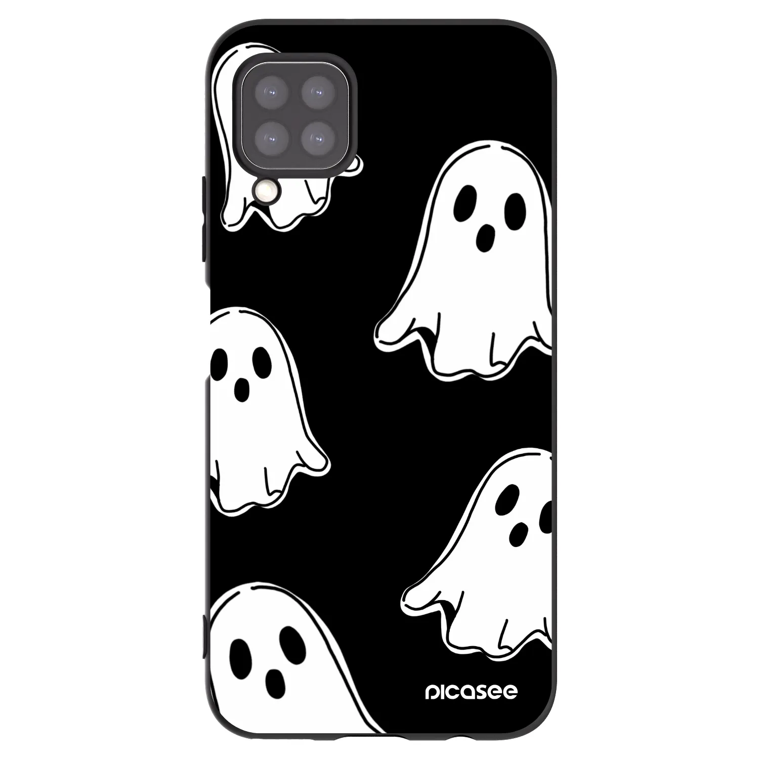 Picasee fekete szilikon tok az alábbi mobiltelefonokra Huawei P40 Lite - Black ghosts