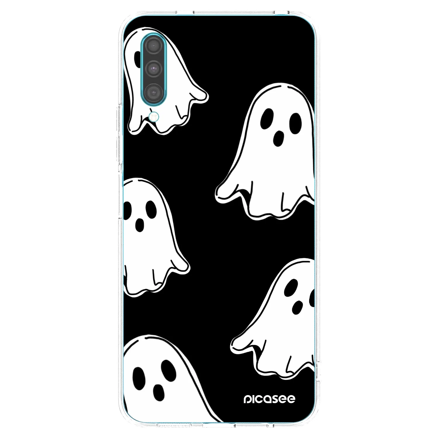 Picasee átlátszó szilikon tok az alábbi mobiltelefonokra Samsung Galaxy A30s A307F - Black ghosts