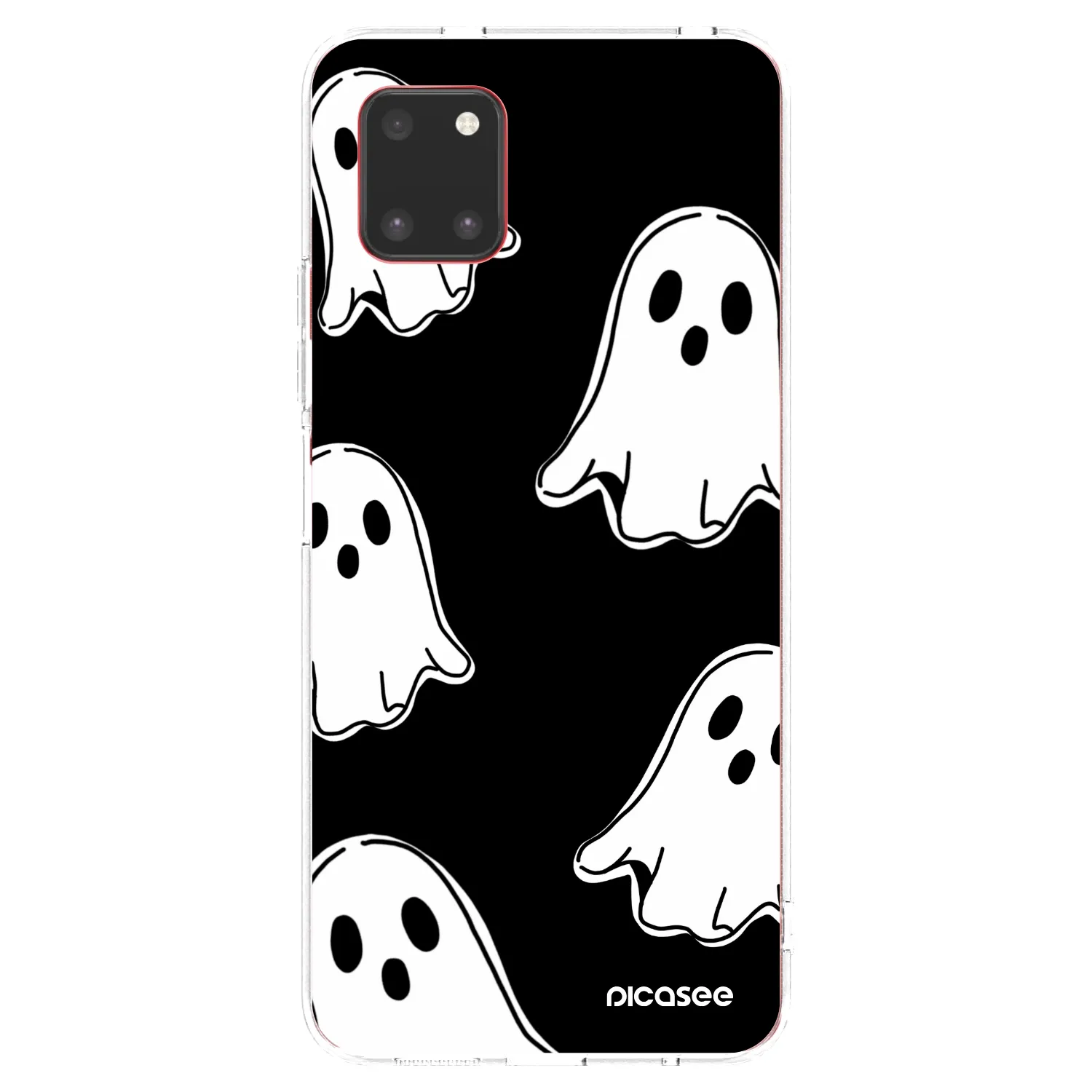 Picasee átlátszó szilikon tok az alábbi mobiltelefonokra Samsung Galaxy Note 10 Lite N770F - Black ghosts